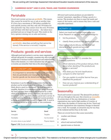 Cambridge IGCSE/O Level Travel & Tourism Final Sample by Cambridge ...