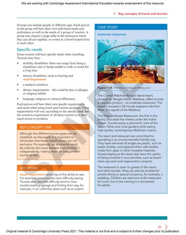 Cambridge IGCSE/O Level Travel & Tourism Final Sample by Cambridge ...