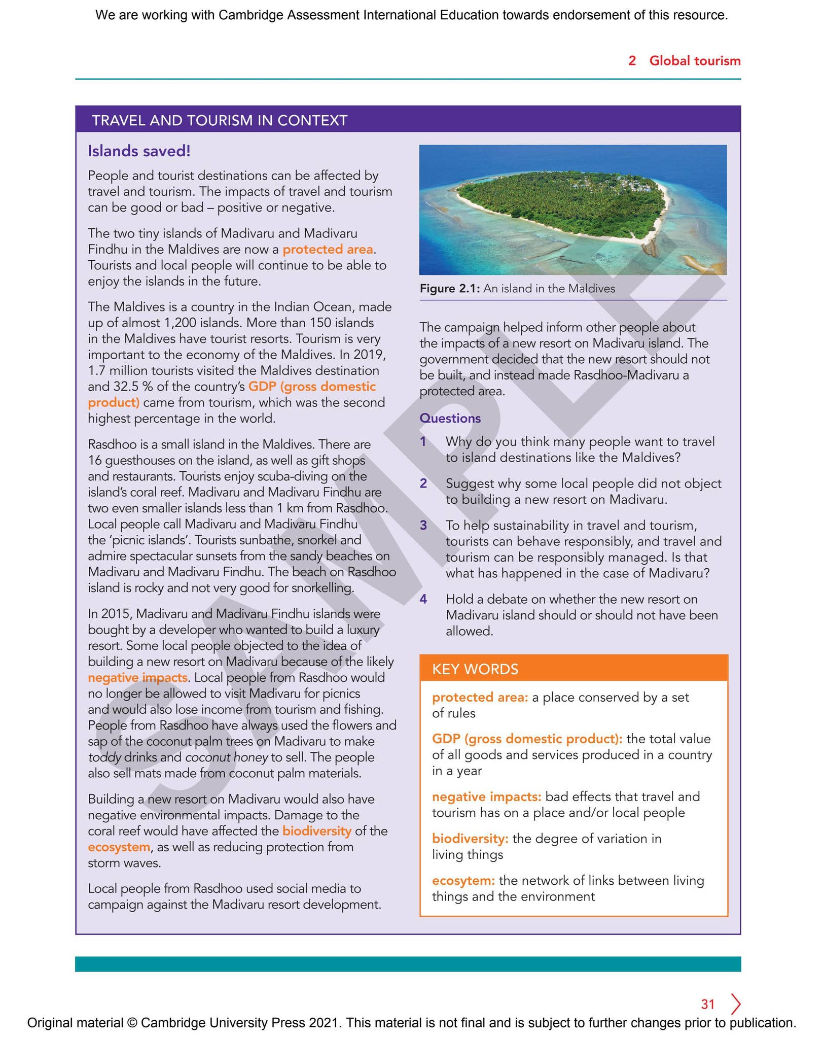 Cambridge IGCSE/O Level Travel & Tourism Final Sample by Cambridge ...