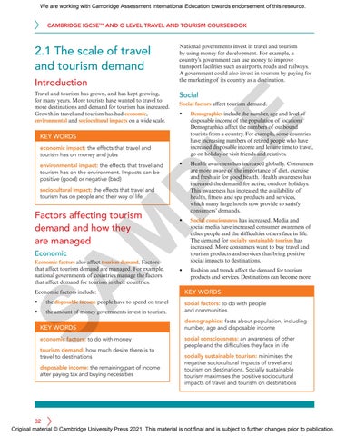 Cambridge IGCSE/O Level Travel & Tourism Final Sample by Cambridge ...