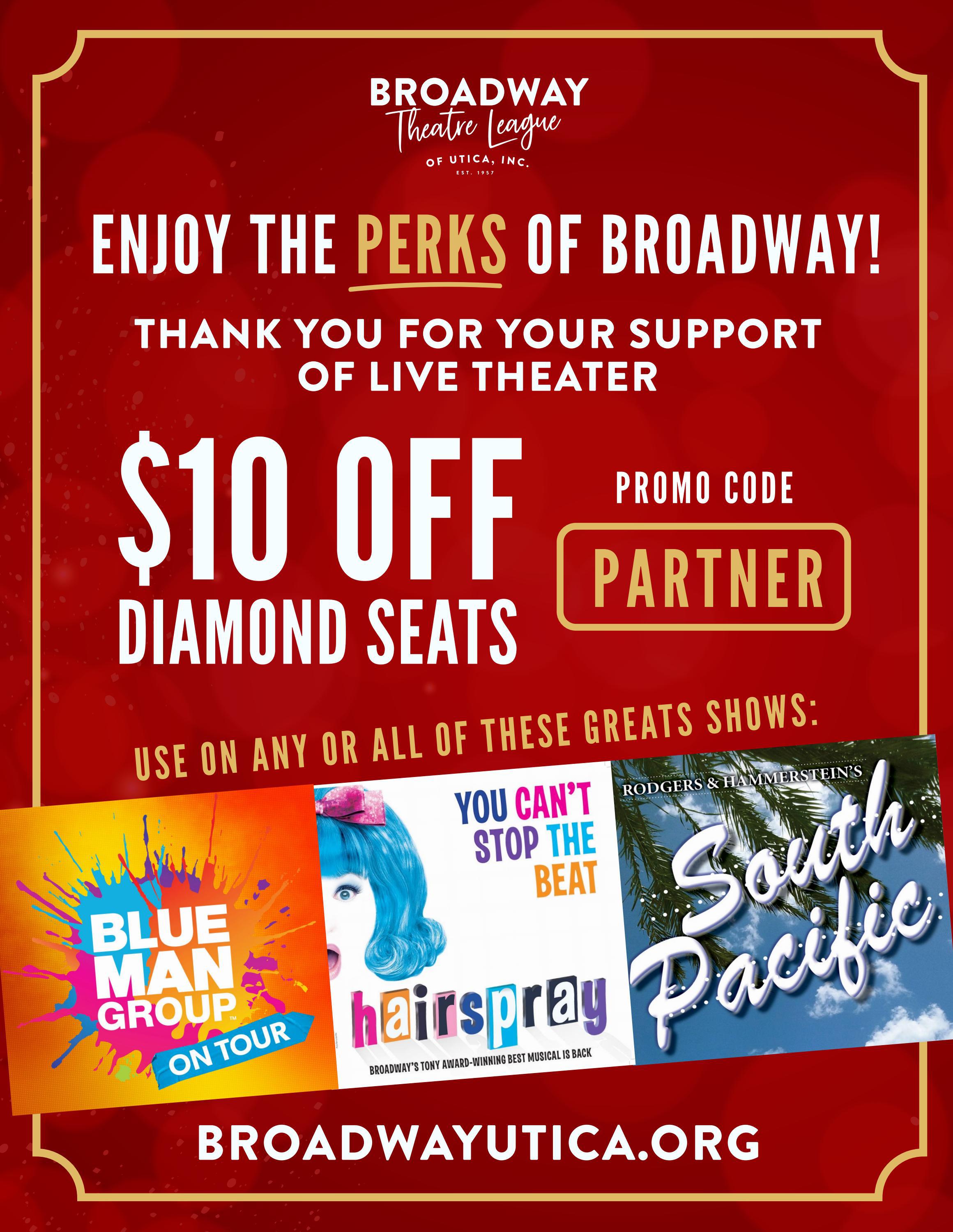 PERKS - promo code PARTNER by BroadwayUtica - Issuu