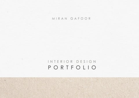 Interior Design Portfolio With Selected Projects By Miran Gafoor Issuu