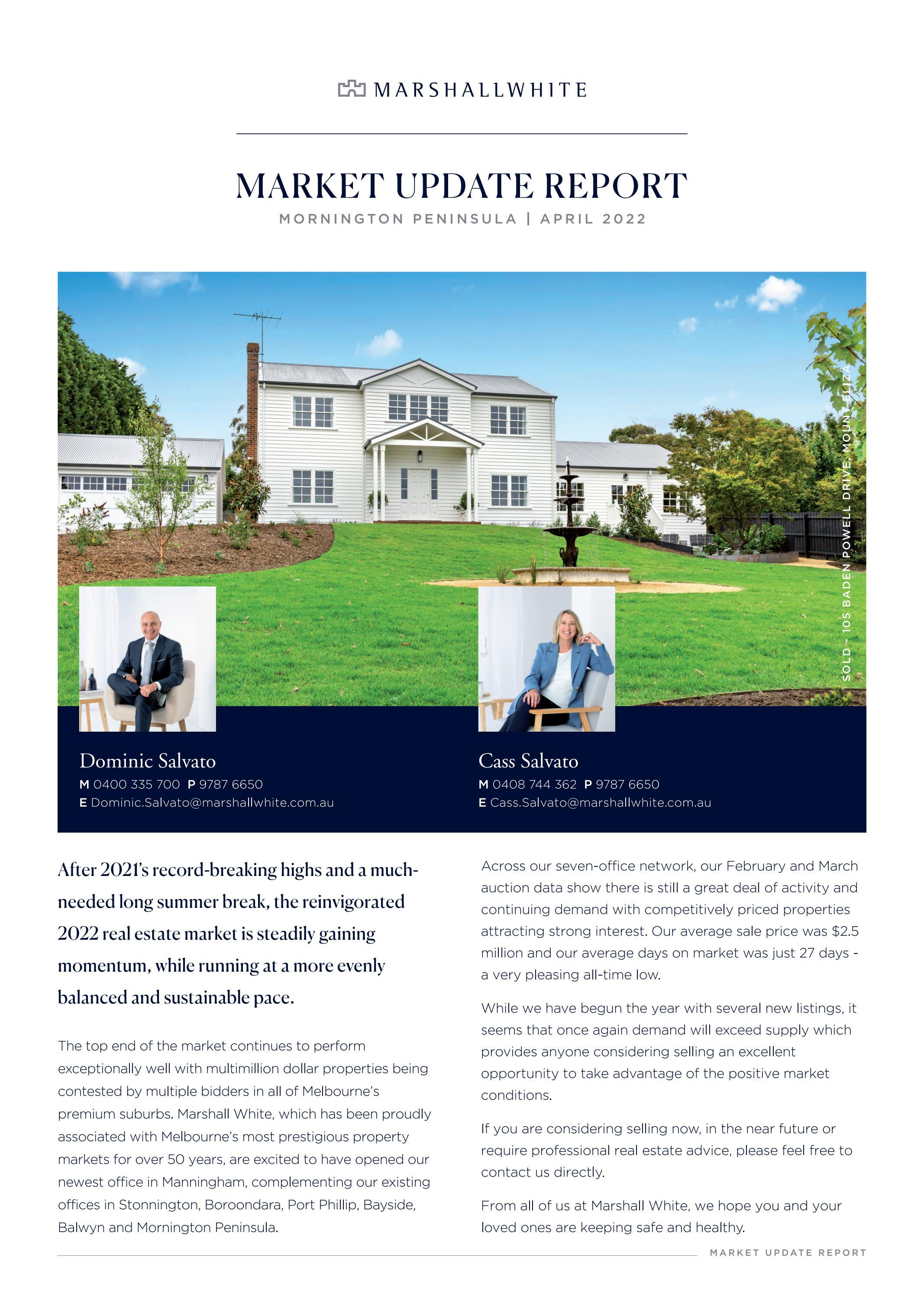 Property Market Update Report Dominic Salvato & Cass Salvato