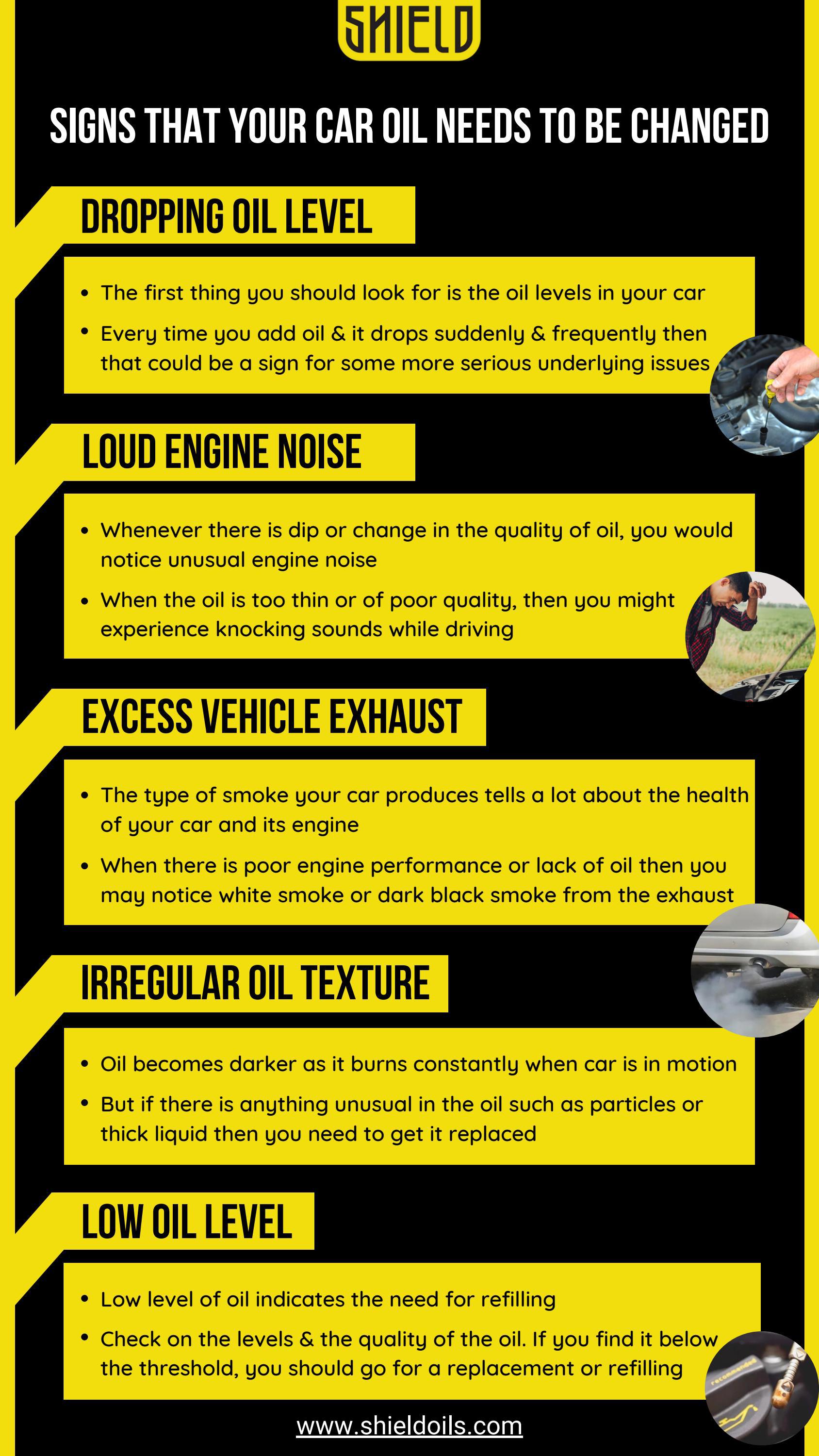 Major Signs That Your Car Oil Needs To Be Changed by Shield Lubricants