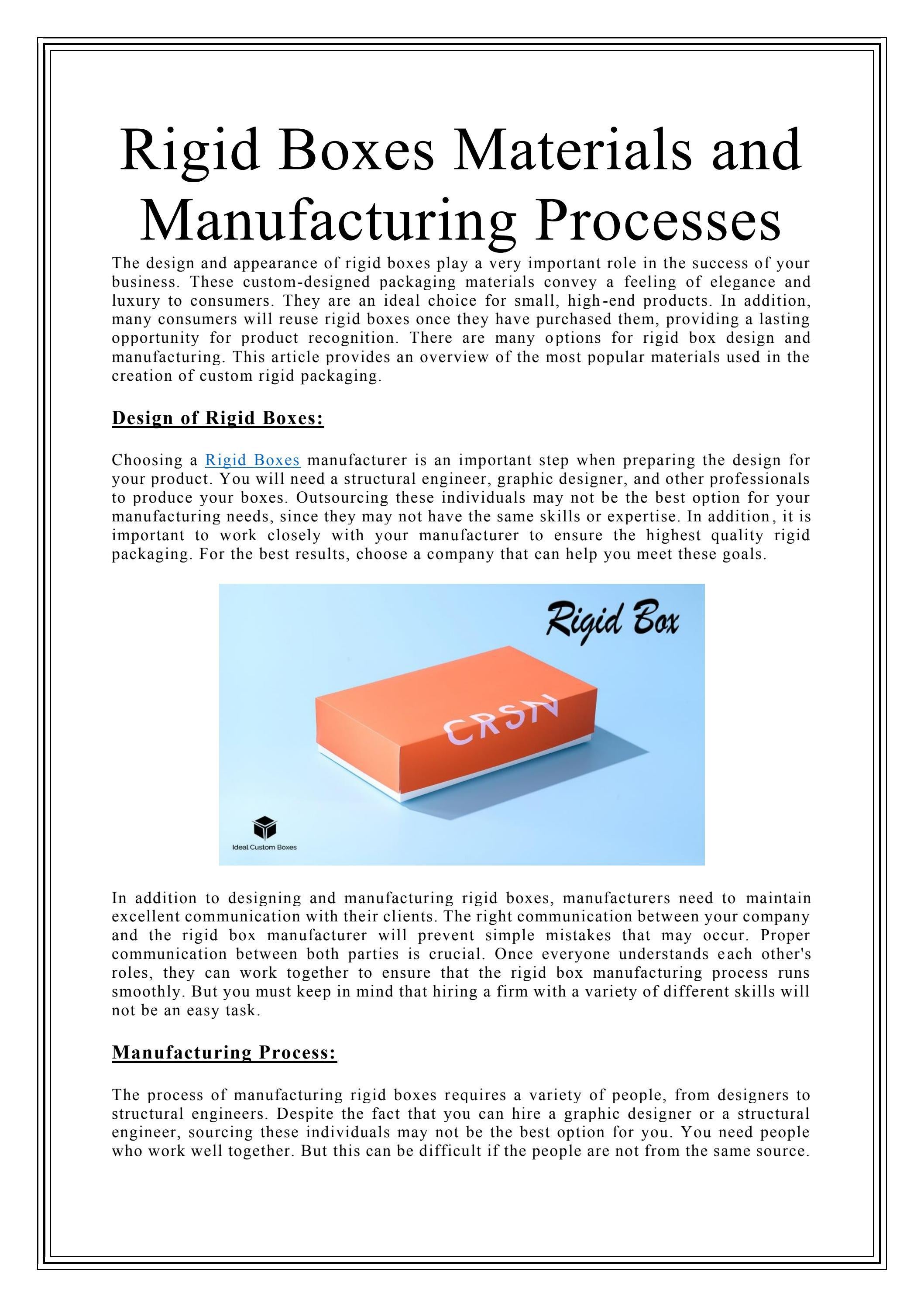 Rigid Boxes Materials and Manufacturing Processes by Amelia Jerry Issuu