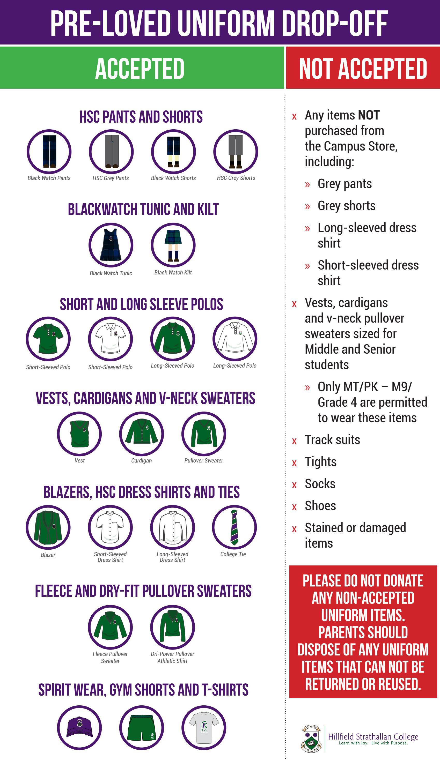 Uniform Donation Guidelines by Hillfield Strathallan College Issuu