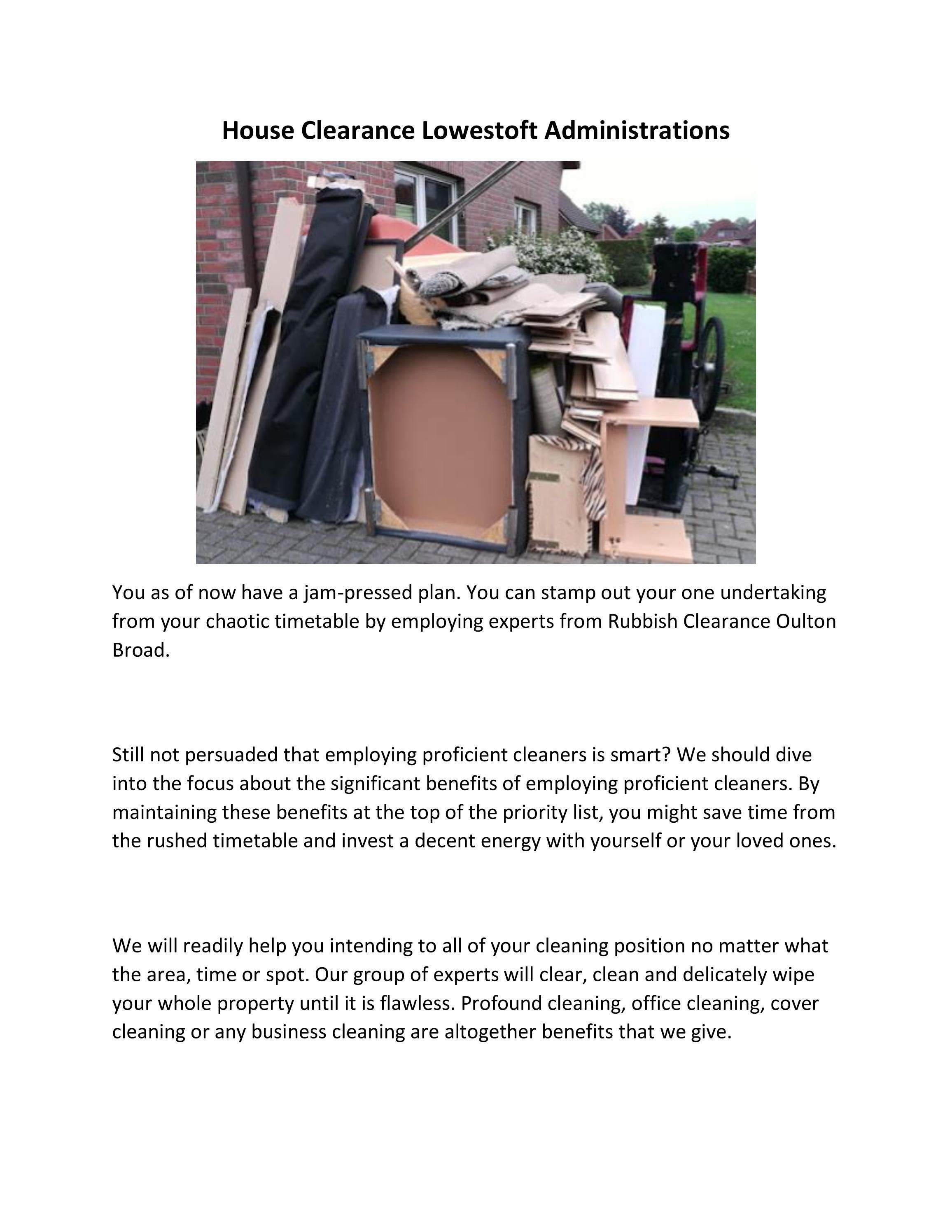 House Clearance Lowestoft Administrations by Damian Davies Issuu