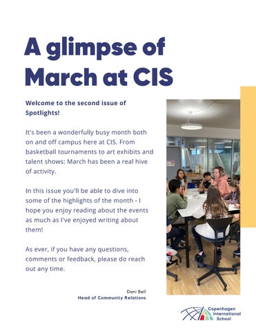 Copenhagen International School 灯饰目录 · Spotlights 期 2 - April 2022 第 4 页