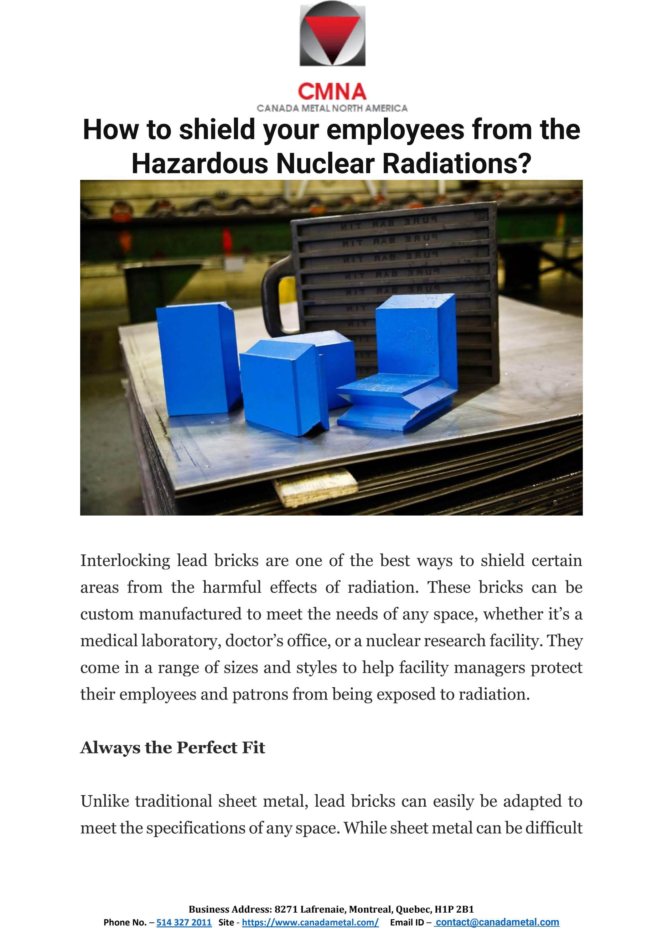 How to shield your employees from the Hazardous Nuclear Radiations? by