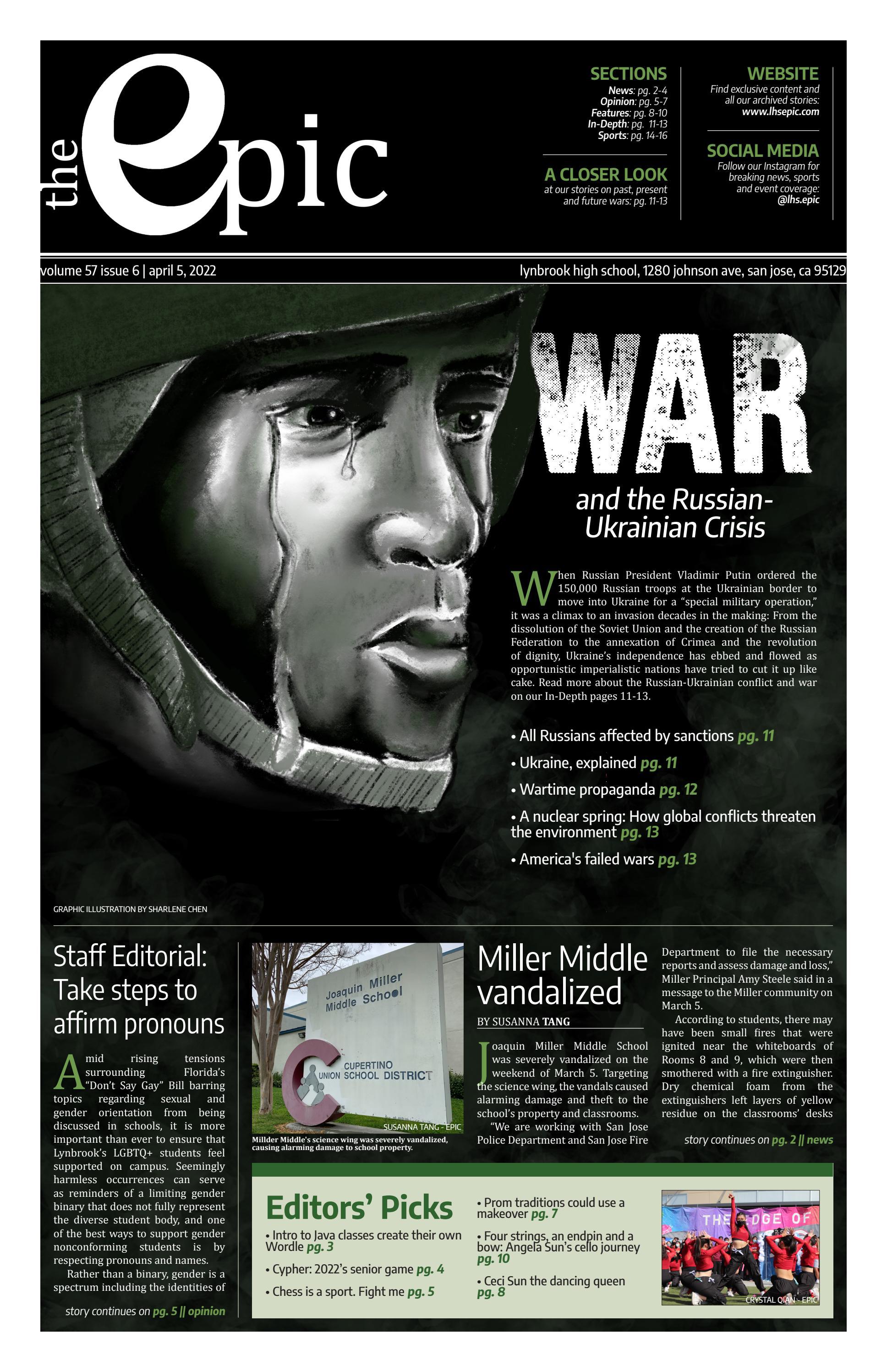 the Epic, Volume 57, Issue 6 - April 5, 2022 by the Epic - Issuu