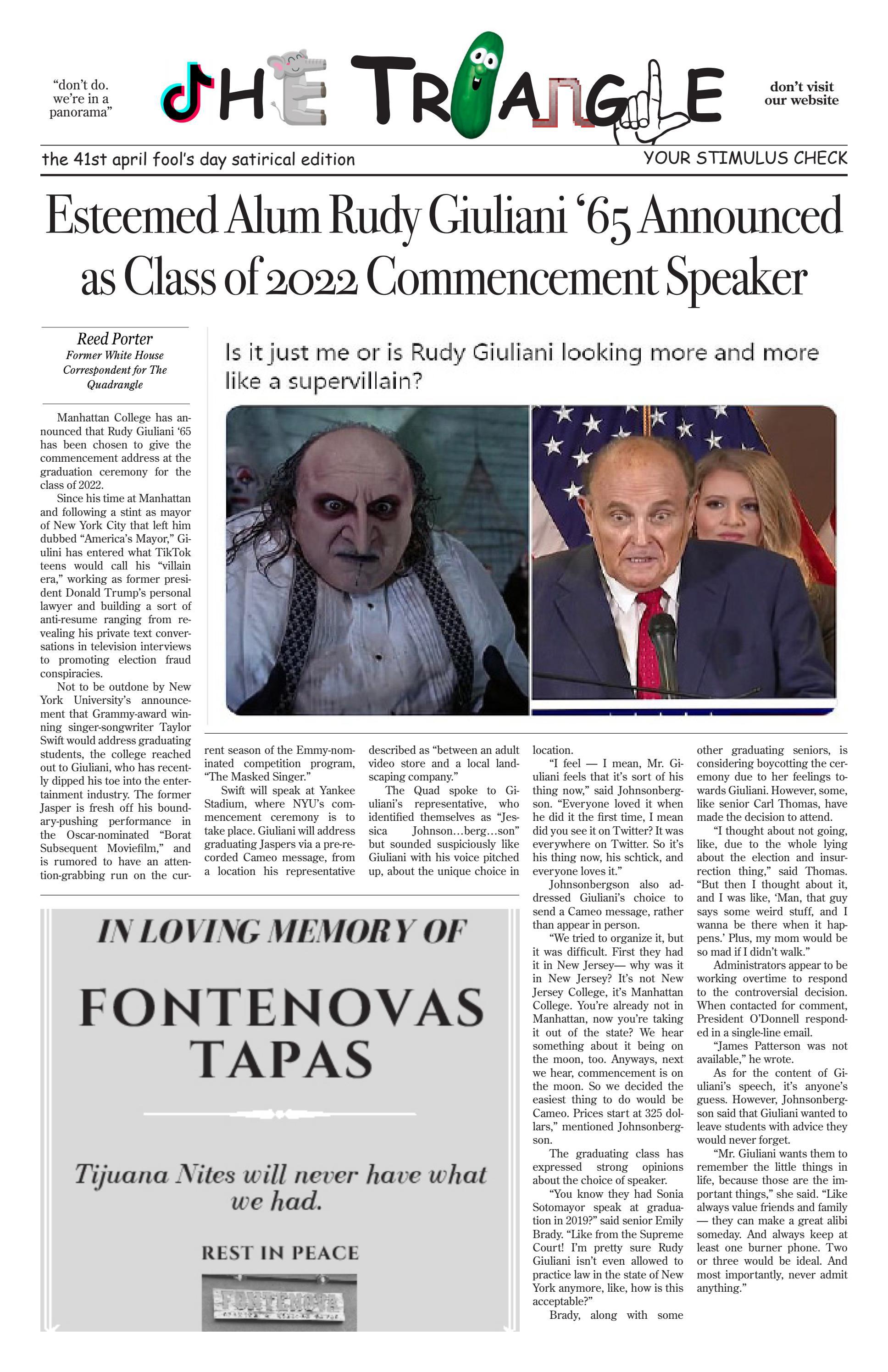 Spring 2022, "Triangle" Issue- The Quadrangle by Manhattan College  Quadrangle - Issuu