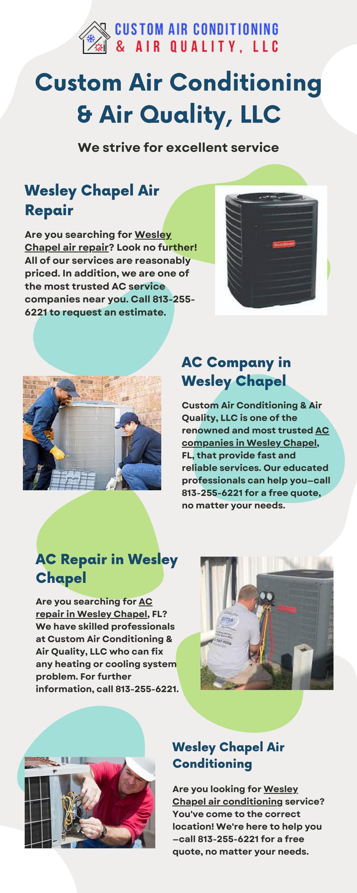 Wesley Chapel Air Repair by Custom Air Conditioning & Air Quality, LLC