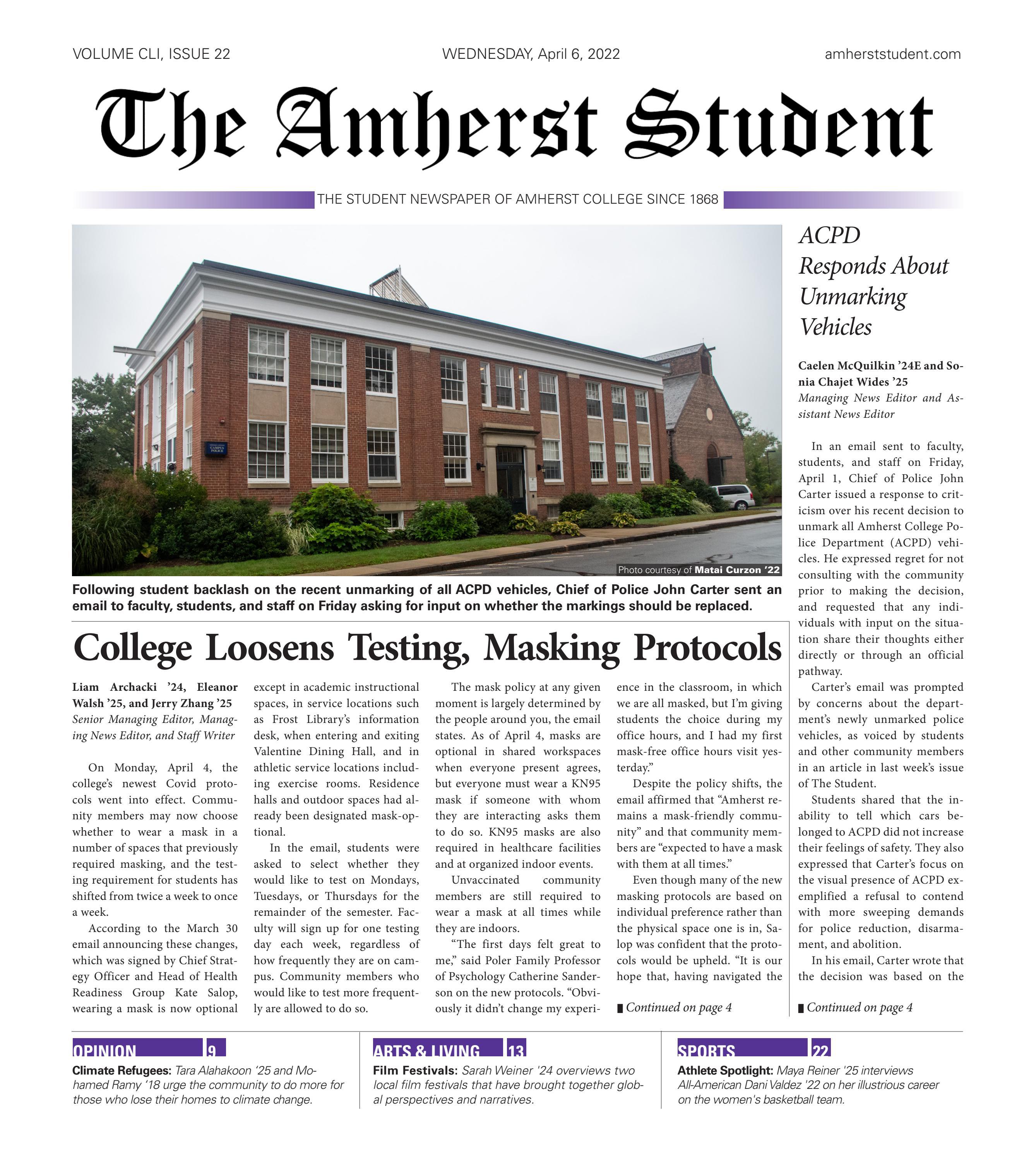 Issue 22 by The Amherst Student - Issuu