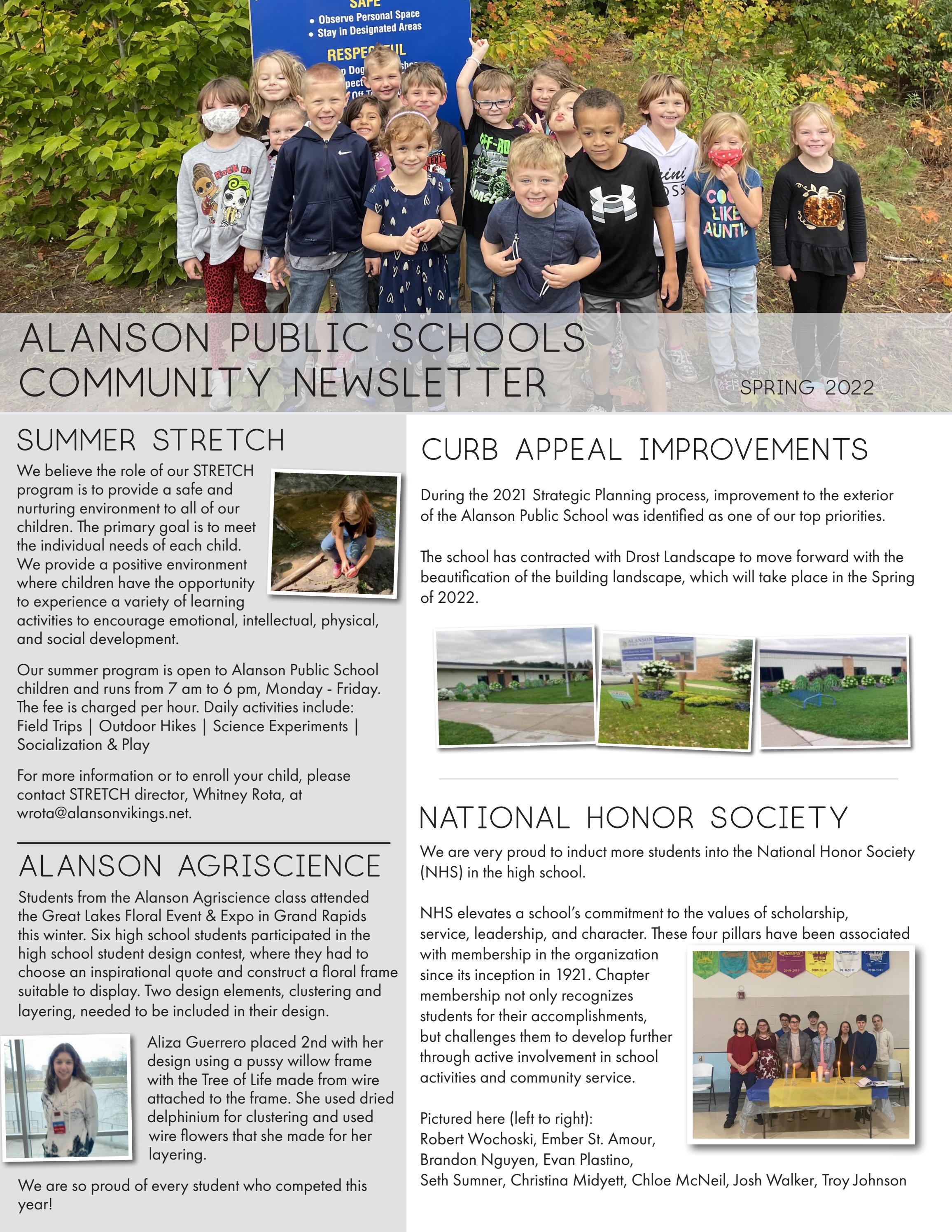 Alanson Public Schools Community Newsletter Spring 2022 by Mitchell Graphics Issuu