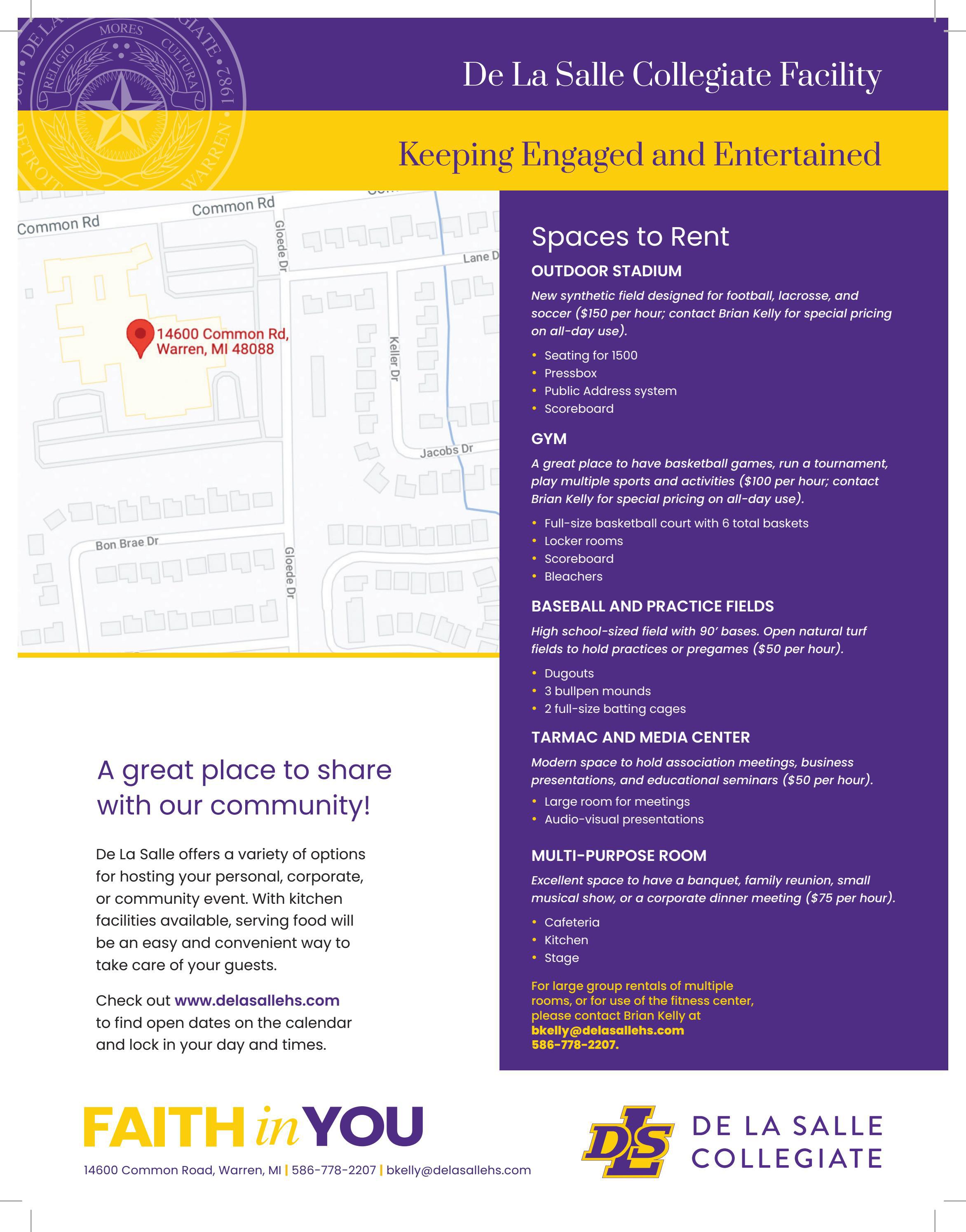 De La Salle Collegiate - Facility Rental Information by delasallecollegiate  - Issuu