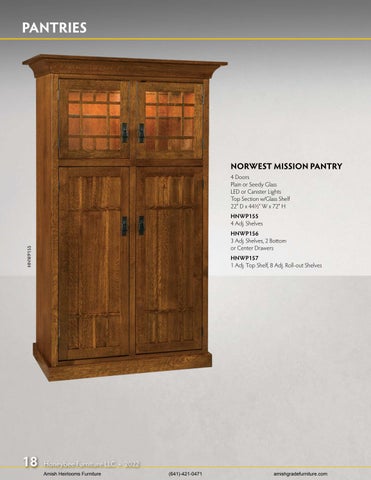 Amish Heirlooms Furniture Honeybee 家具目录 第 18 页