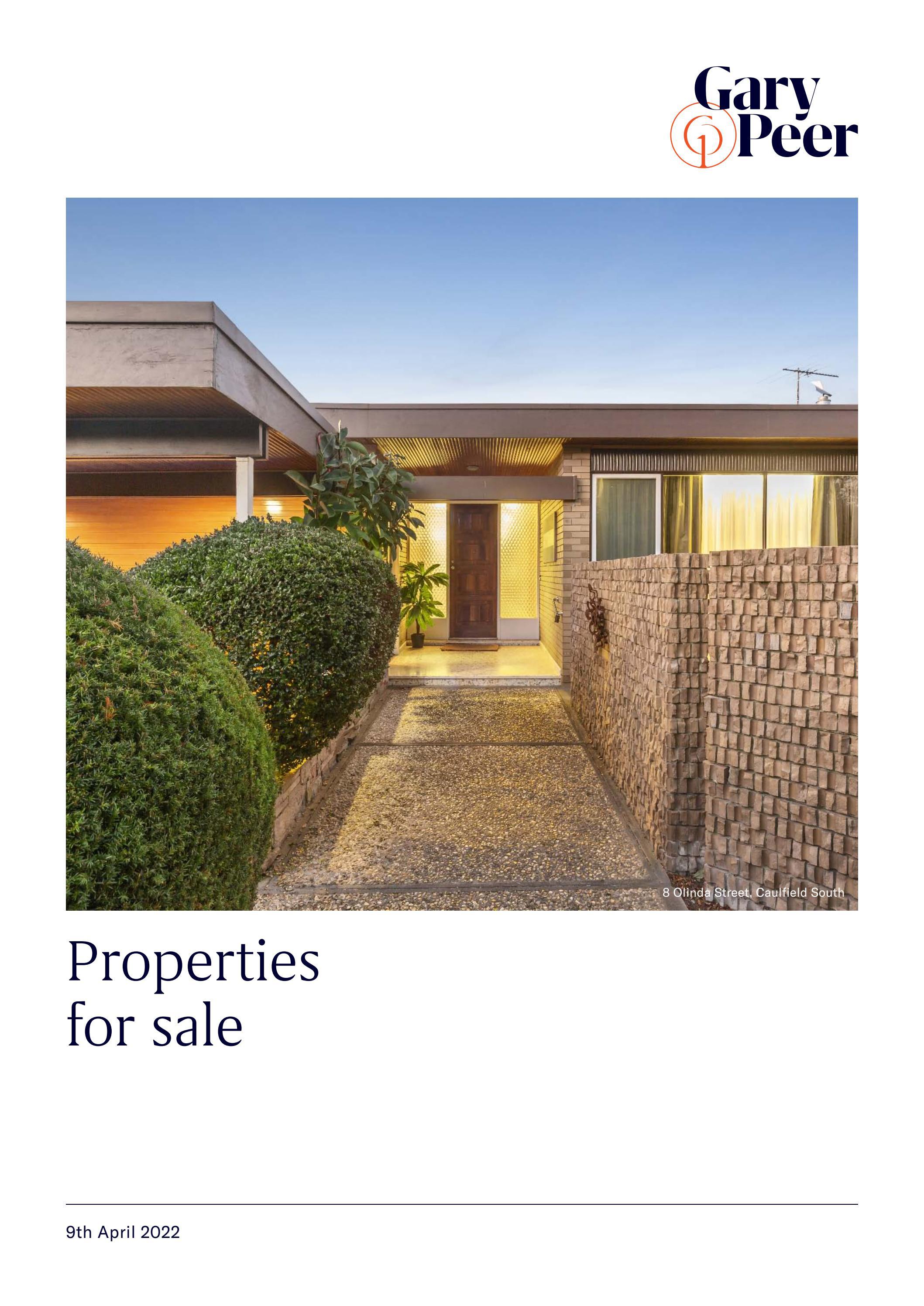 Gary Peer properties for sale Saturday 9 April 2022 by Gary Peer