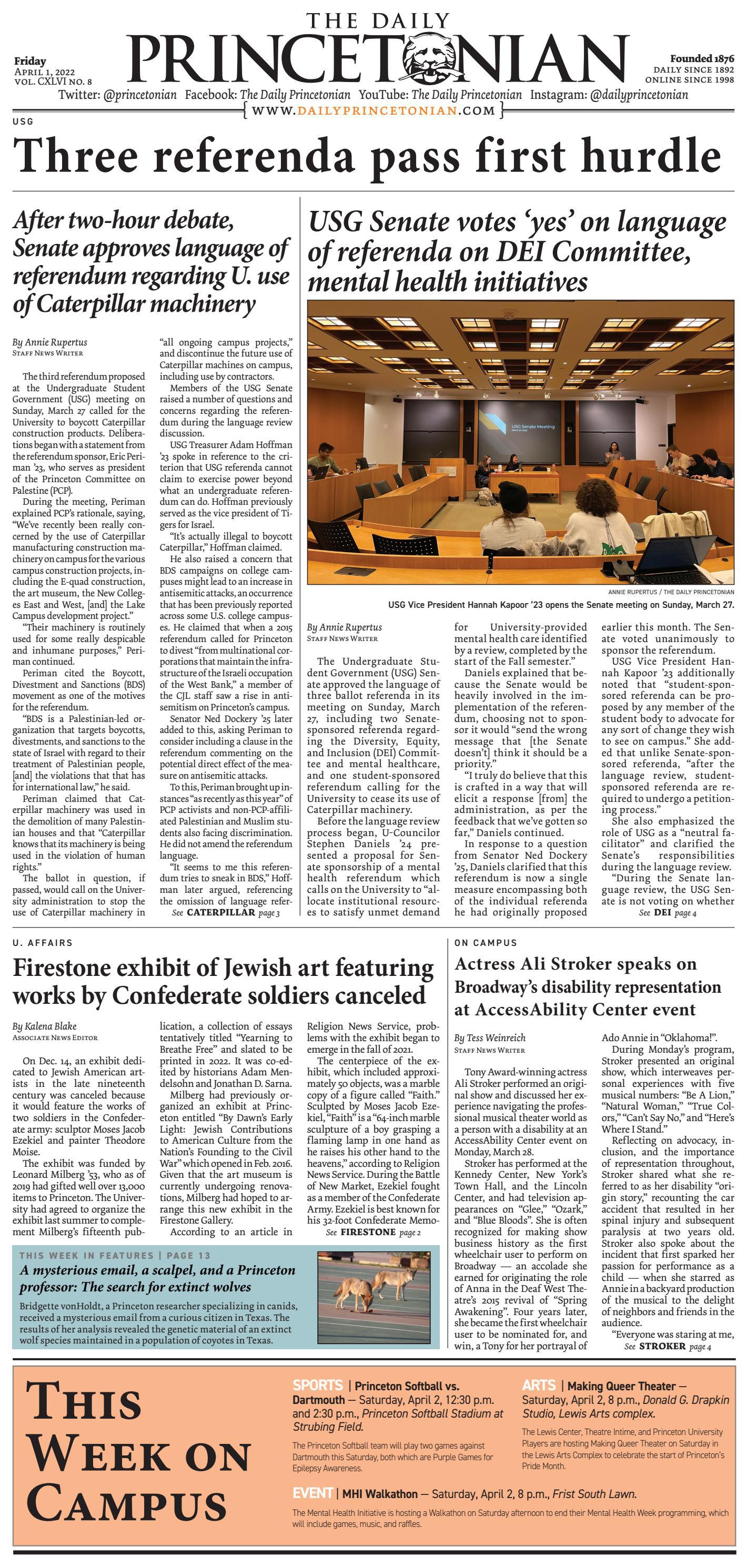 The Daily Princetonian: April 1, 2022 by The Daily Princetonian - Issuu