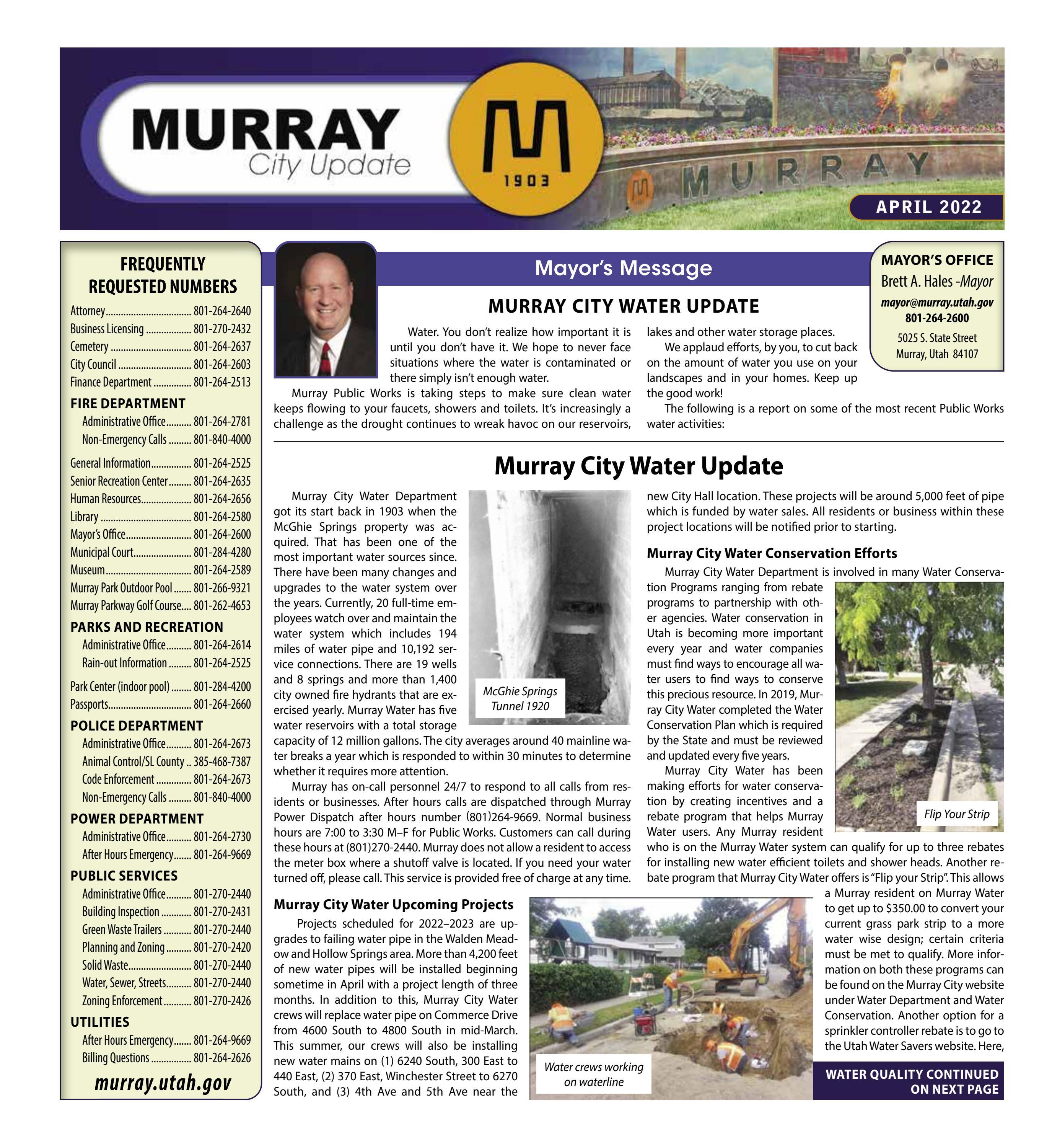 Murray City Newsletter April 2022 by The City Journals Issuu