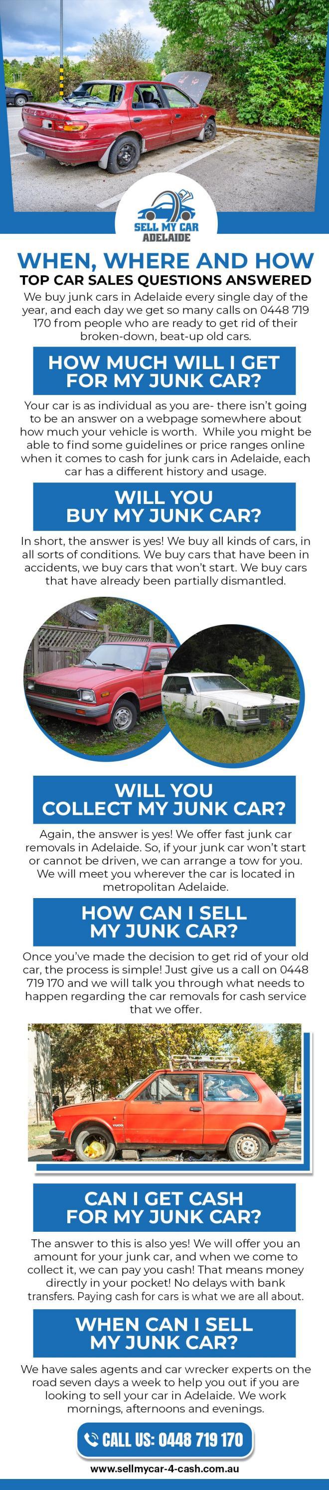 WHEN, WHERE AND HOW TOP CAR SALES QUESTIONS ANSWERED by Sell My Car