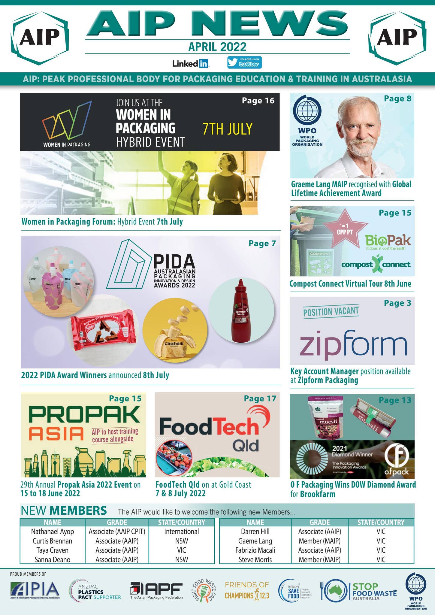 AIP April 2022 eNewsletter by Australasian Institute of Packaging - Issuu