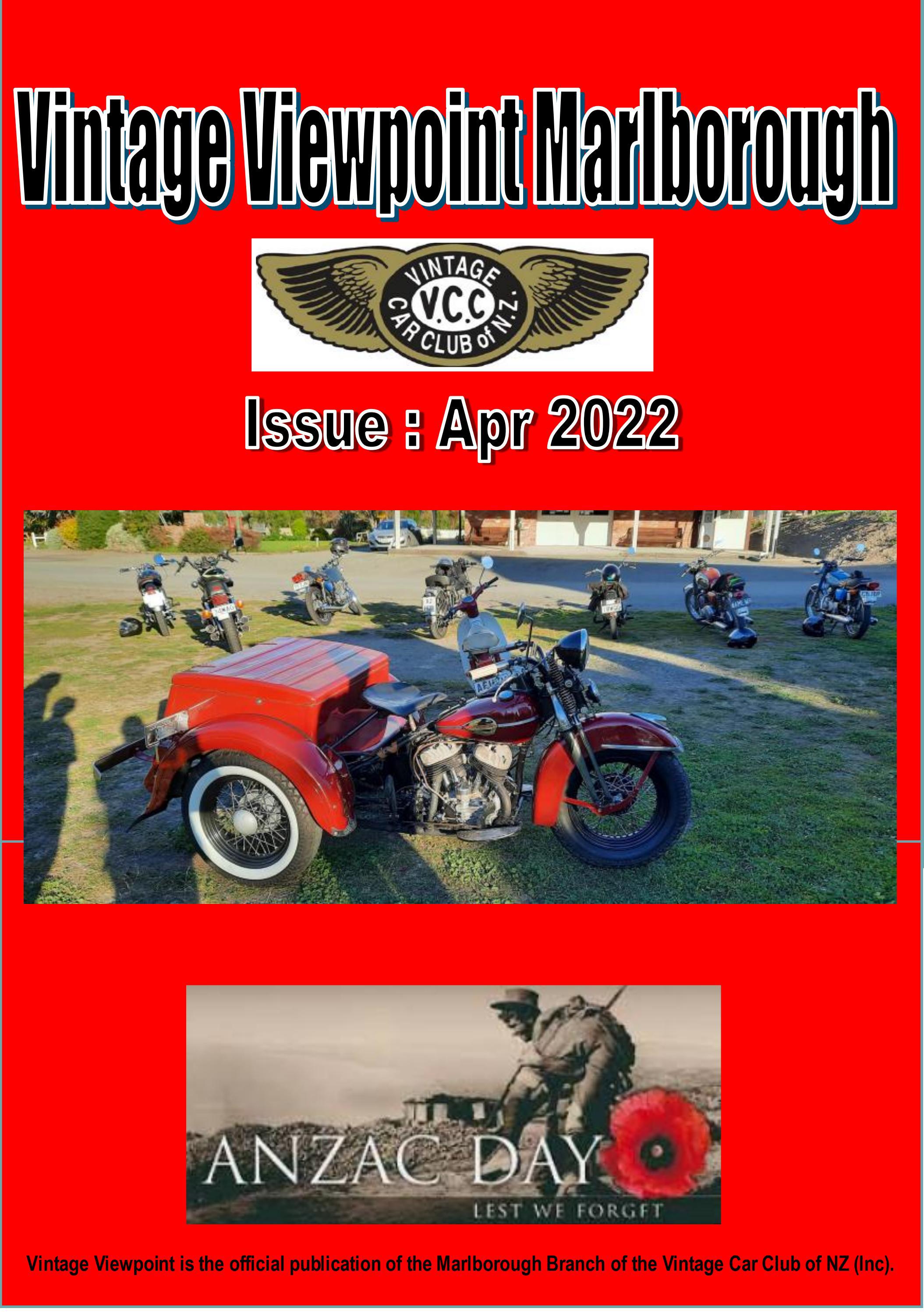 VCC MARLBOROUGH VINTAGE VIEWPOINT APRIL 2022 by Vintage Car Club of New
