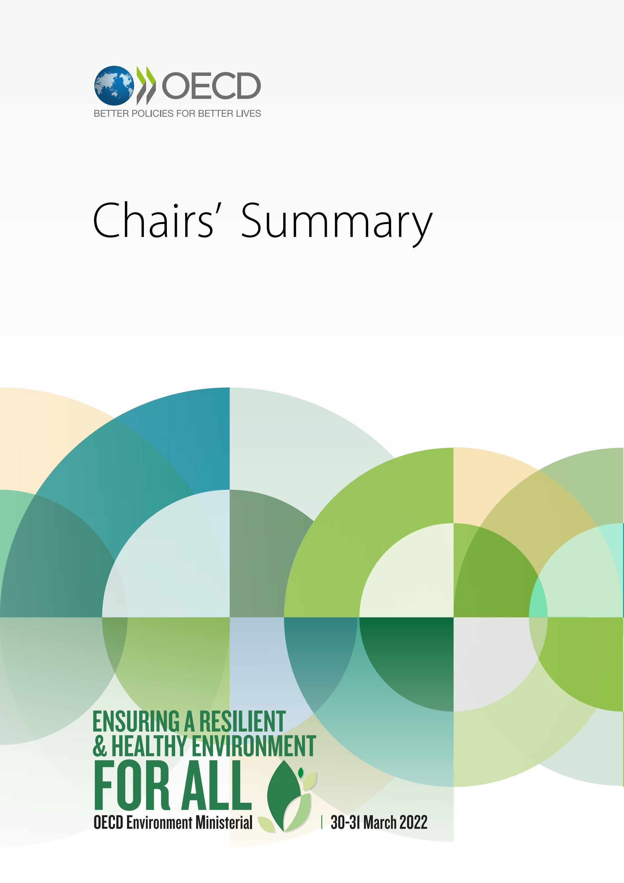 Chairs' Summary 2022 OECD Environment Ministerial by OECD Issuu