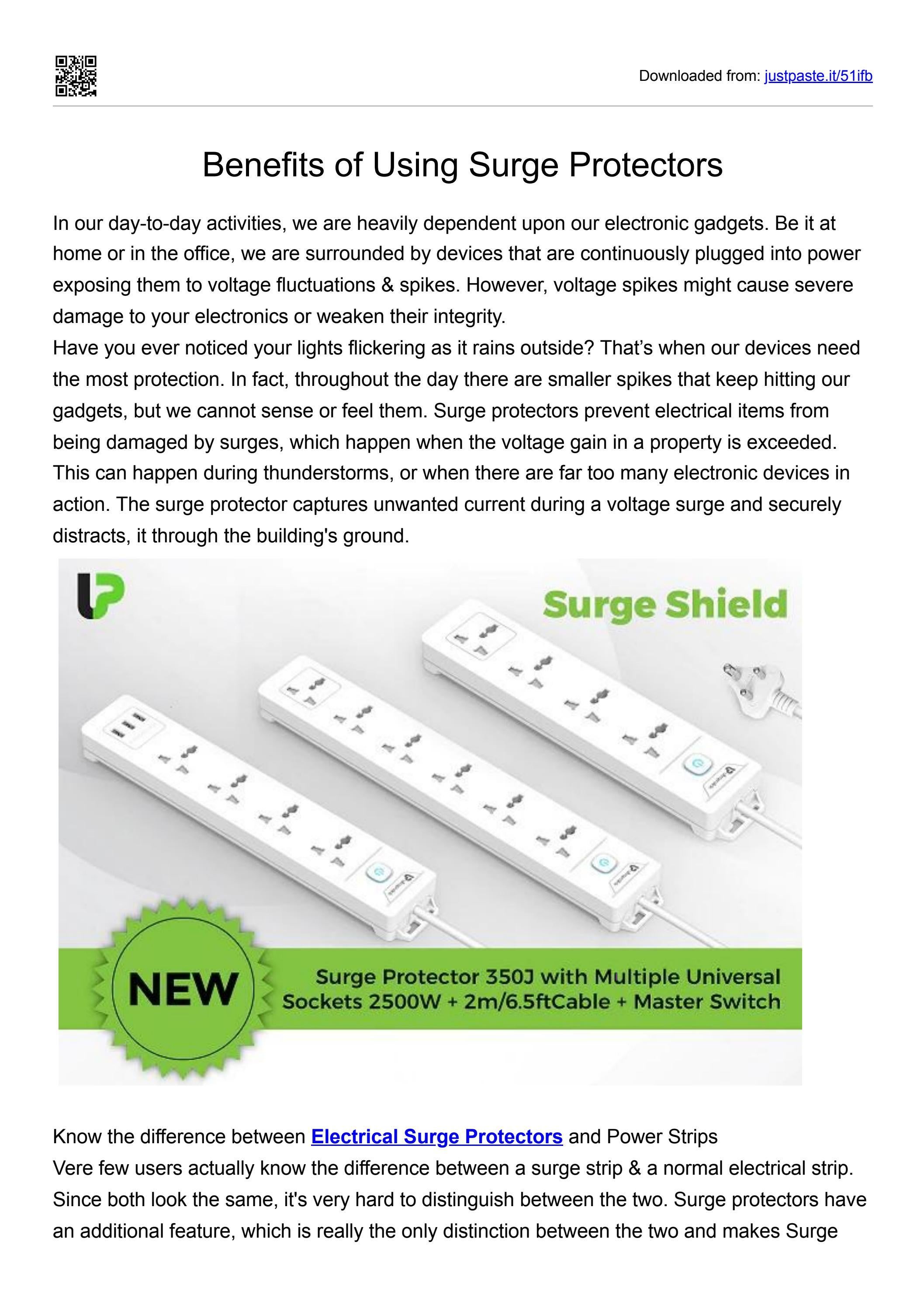 Benefits of Using Surge Protectors by Ultra Prolink Issuu