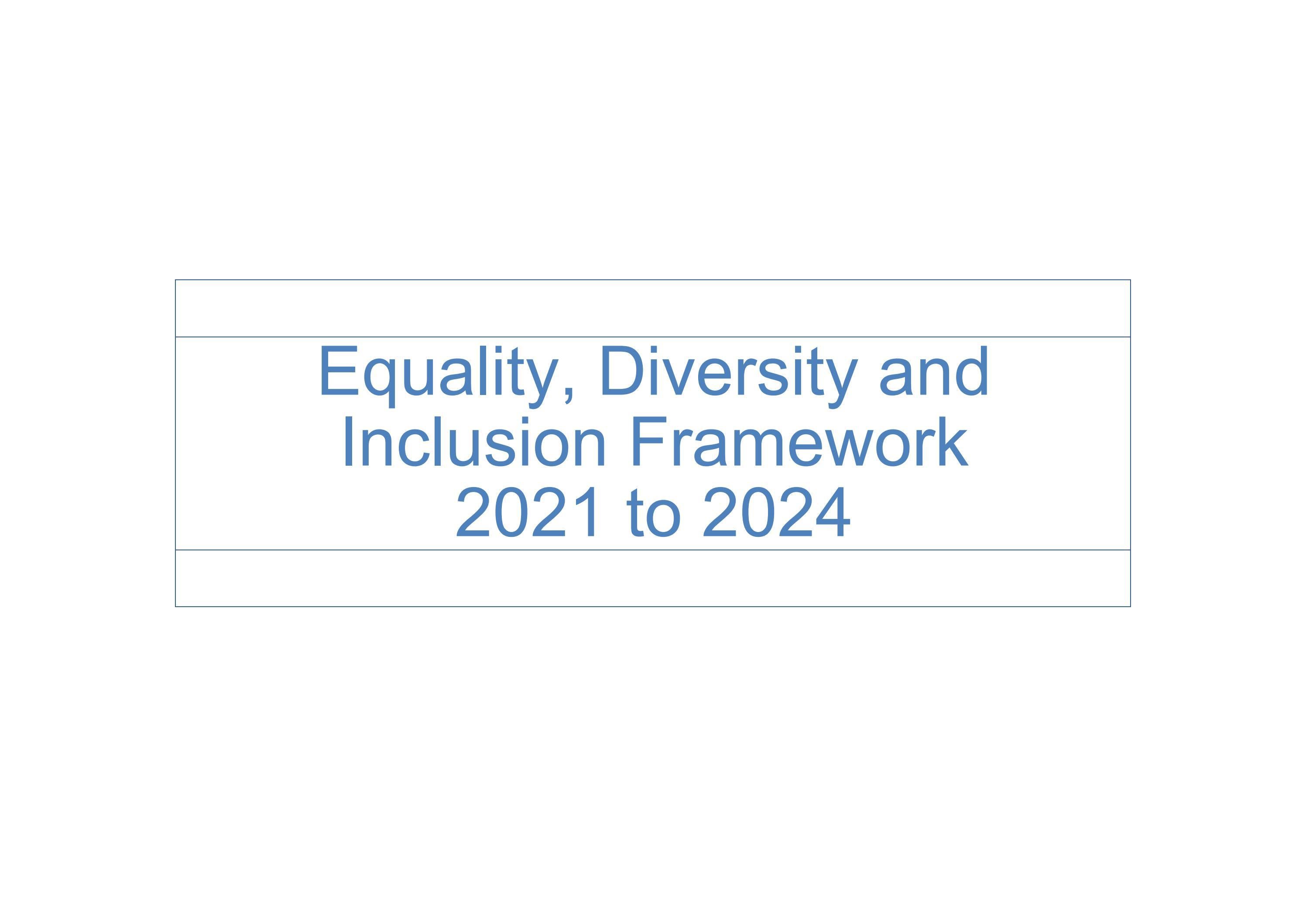 Thirteen's Equality, Diversity and Inclusion Framework by Thirteen - Issuu