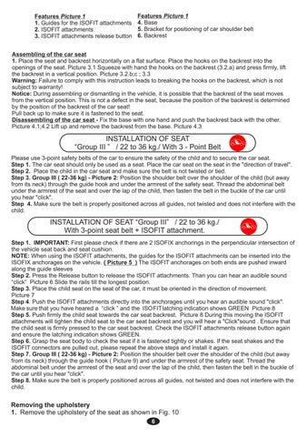 LEO Isofit Manual Instruction 第 6 页