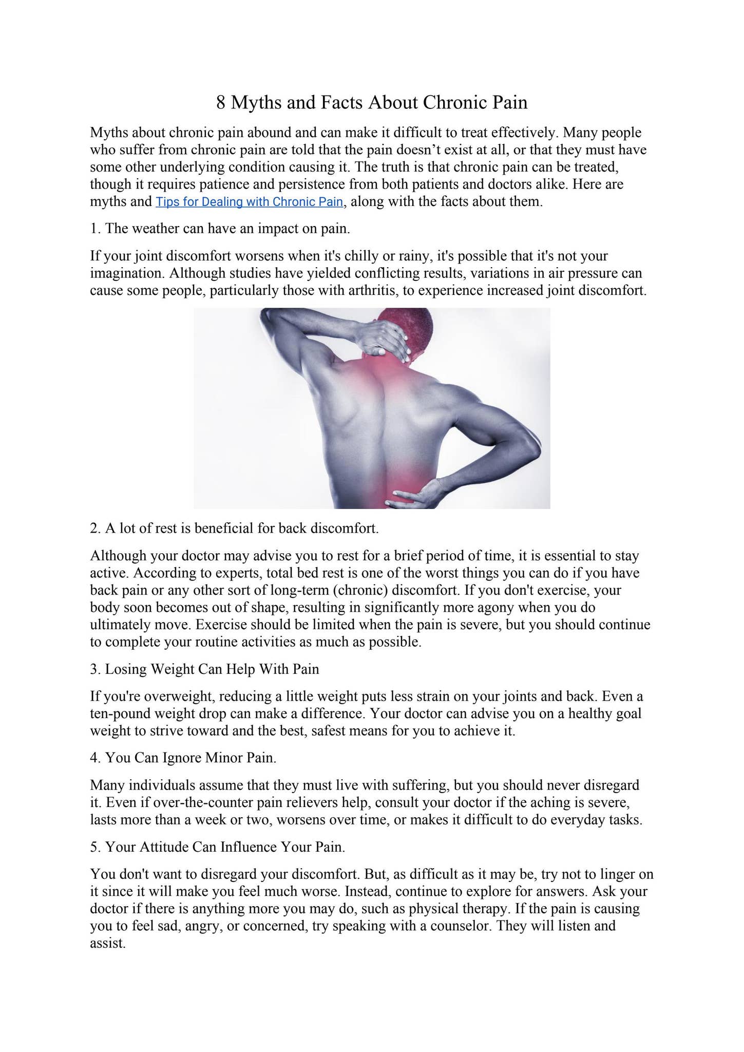 8 Myths and Facts About Chronic Pain by spinalogypune - Issuu