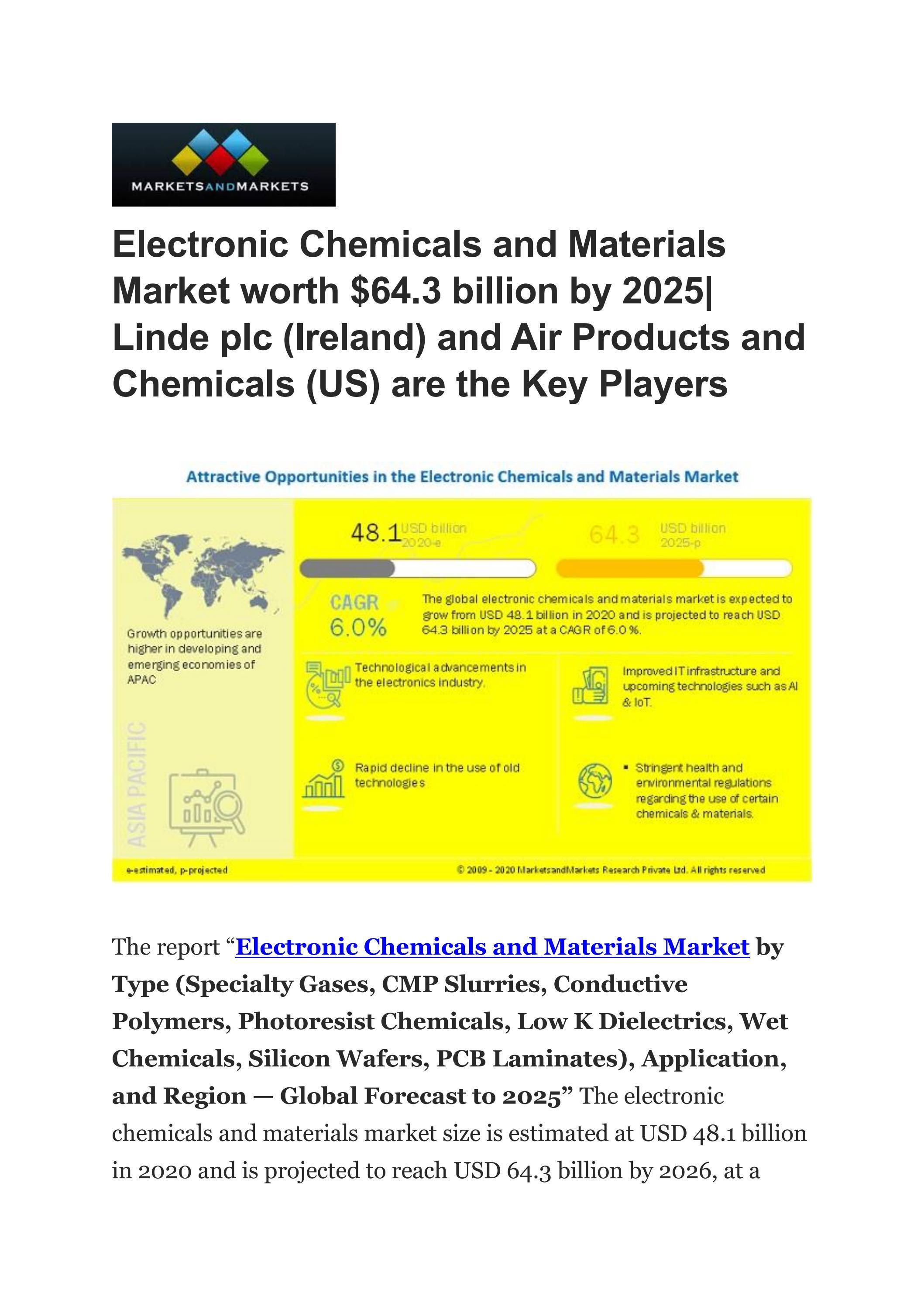 Electronic Chemicals and Materials Market by Astha Ganjre Issuu