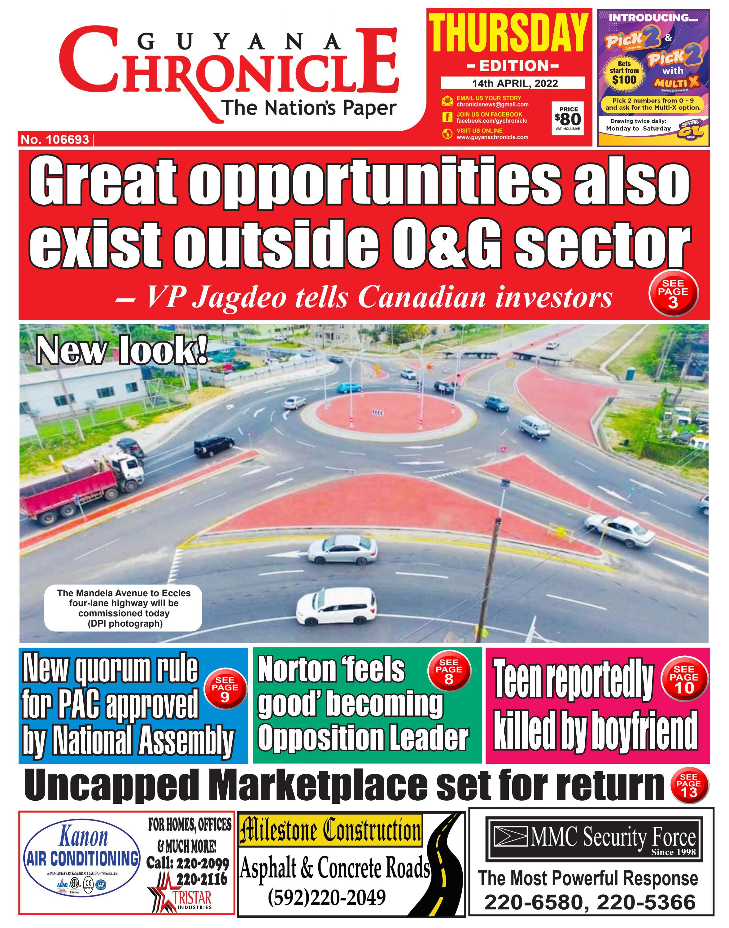 Guyana_Chronicle_Epaper_14_04_2022 by Guyana Chronicle - Issuu