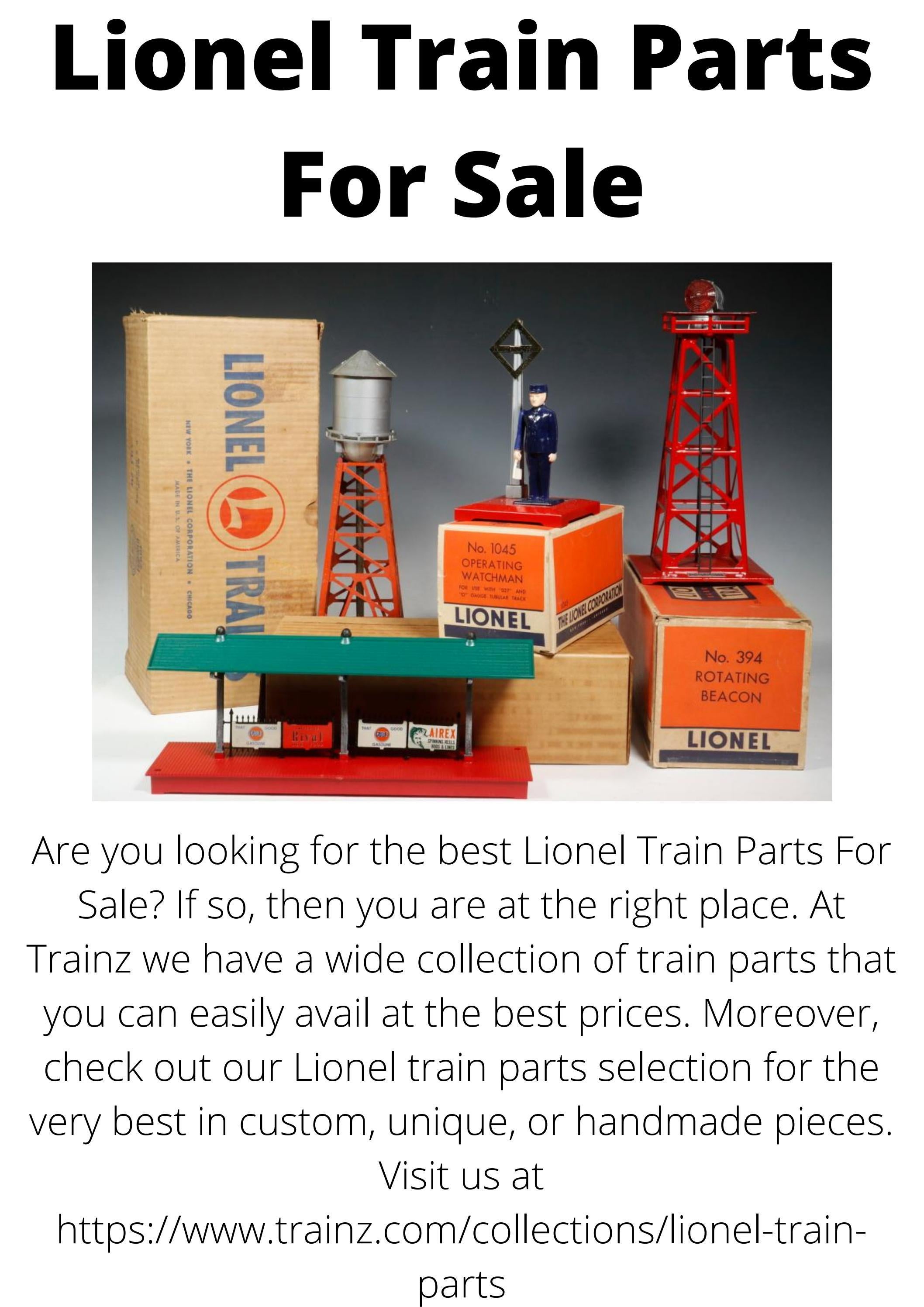 Lionel Train Parts For Sale by Buy Trainz Issuu