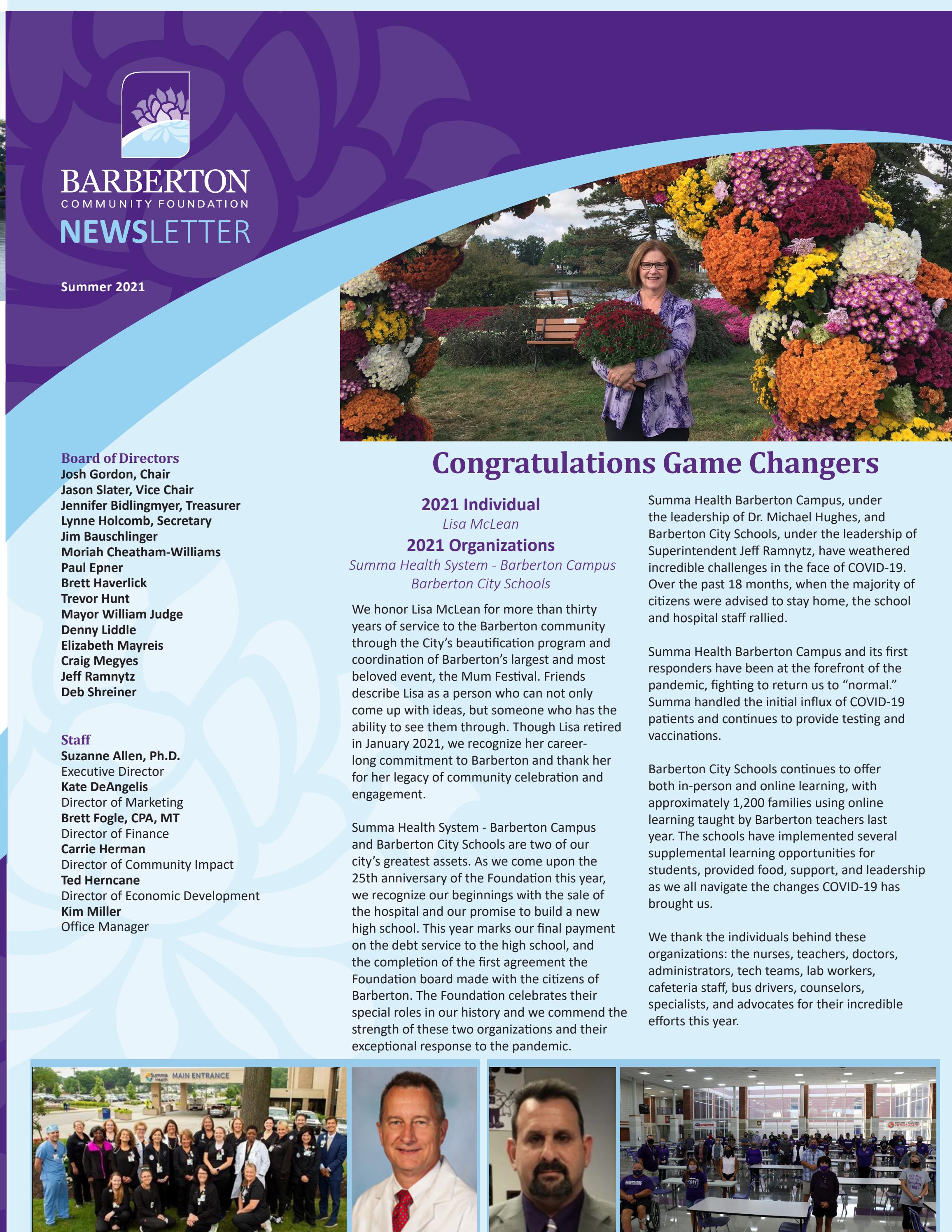 2021 Summer Newsletter Barberton Community Foundation by Barberton
