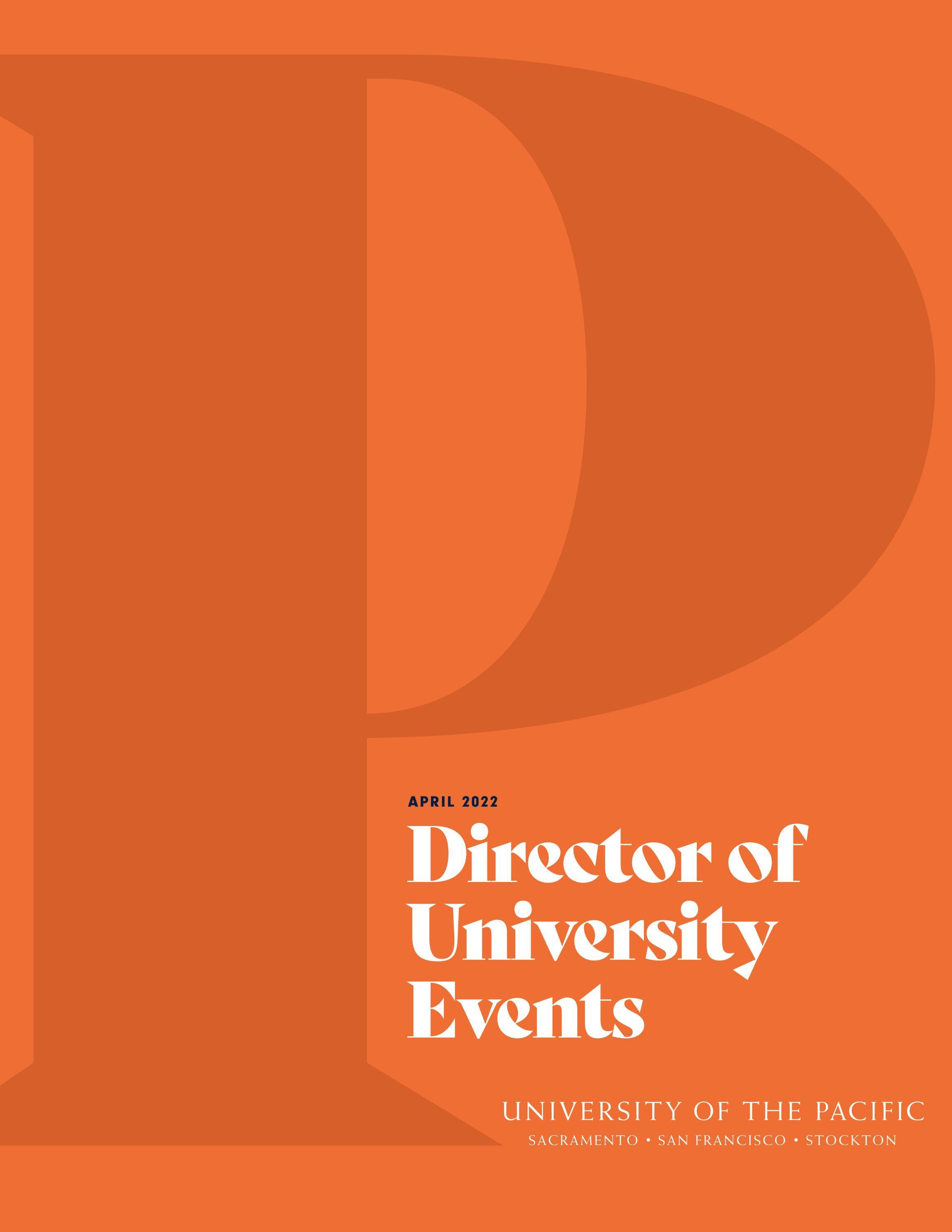 Prospectus Director of University Events by University of the Pacific