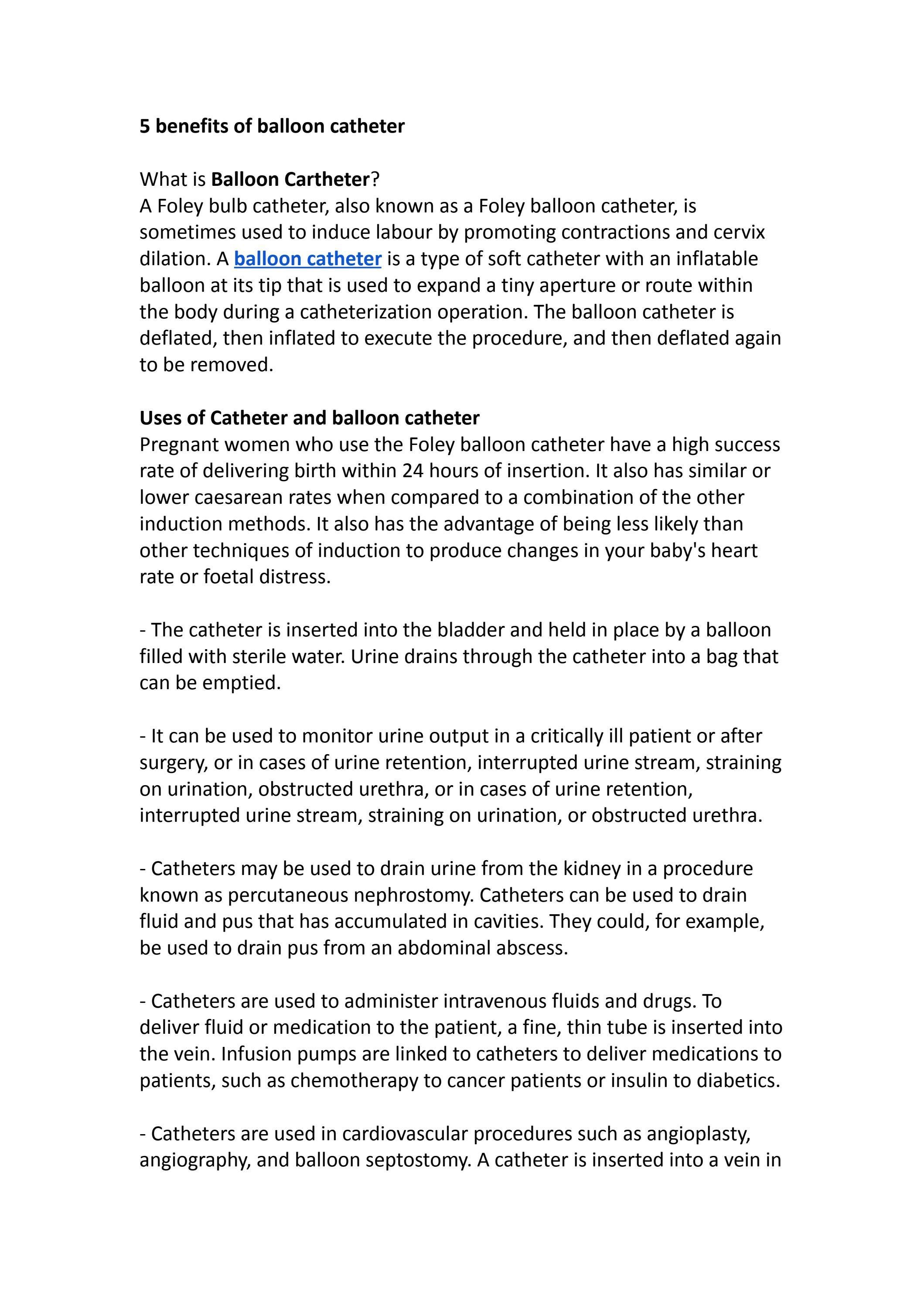 5 benefits of balloon catheter by nulife2020 Issuu