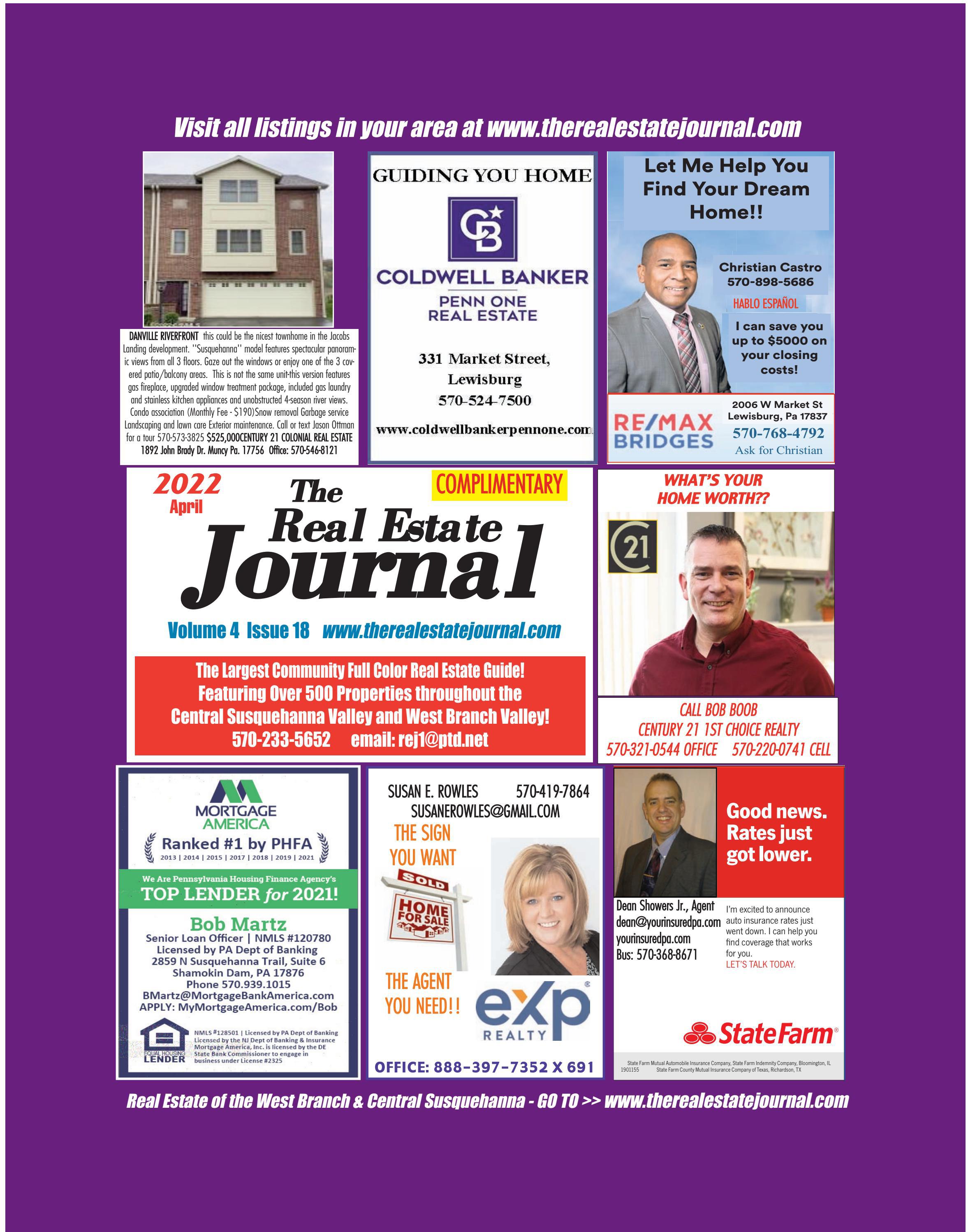 Real Estate Journal West Branch/Central Susquehanna 41822 by