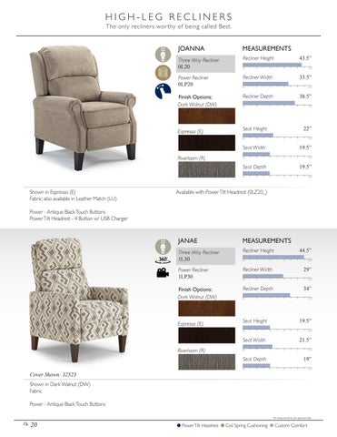 Best Home Furnishings 家具目录 · Motion × Recliners - 春季 2022 第 22 页