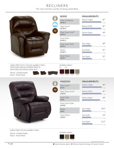 Best Home Furnishings 皮革 家具目录 - 春季 2022 第 22 页