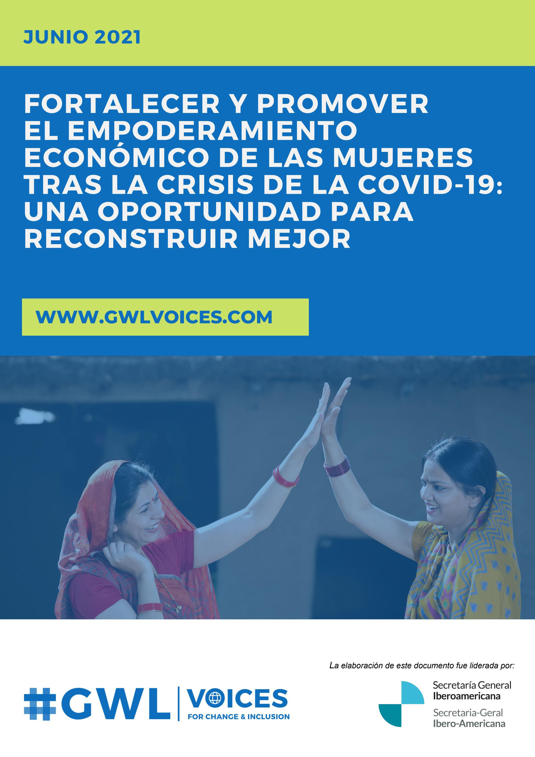 Fortalecer y promover el empoderamiento económico de las mujeres tras ...