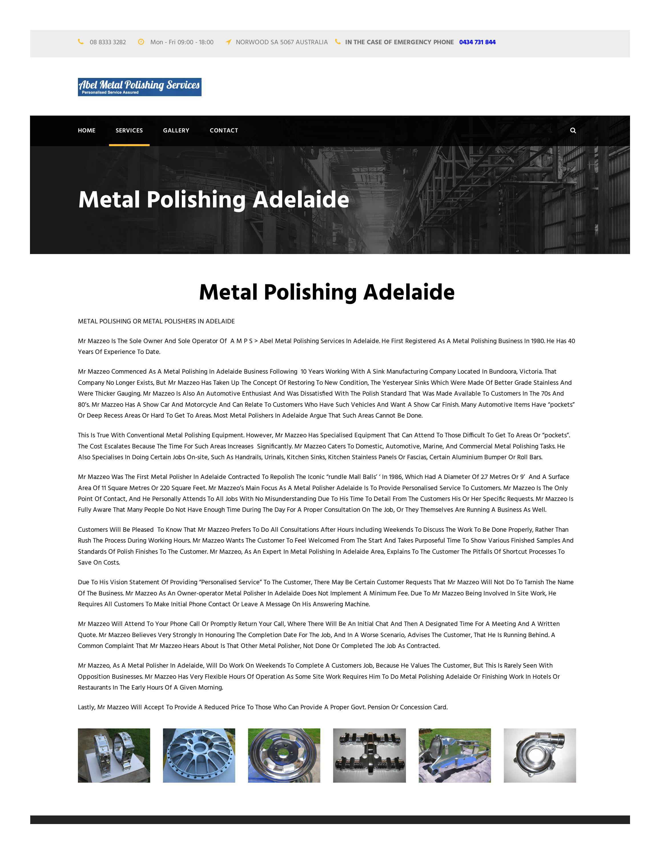 Metal Polishers in Adelaide by Abel Metal Polishing Services Issuu