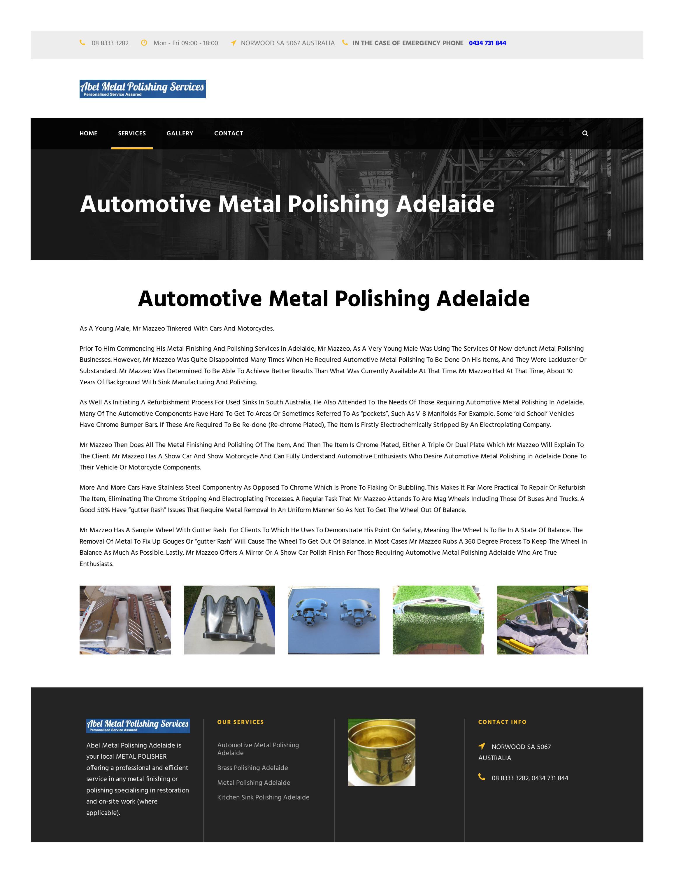 Automotive Metal Polishing in Adelaide by Abel Metal Polishing Services Issuu