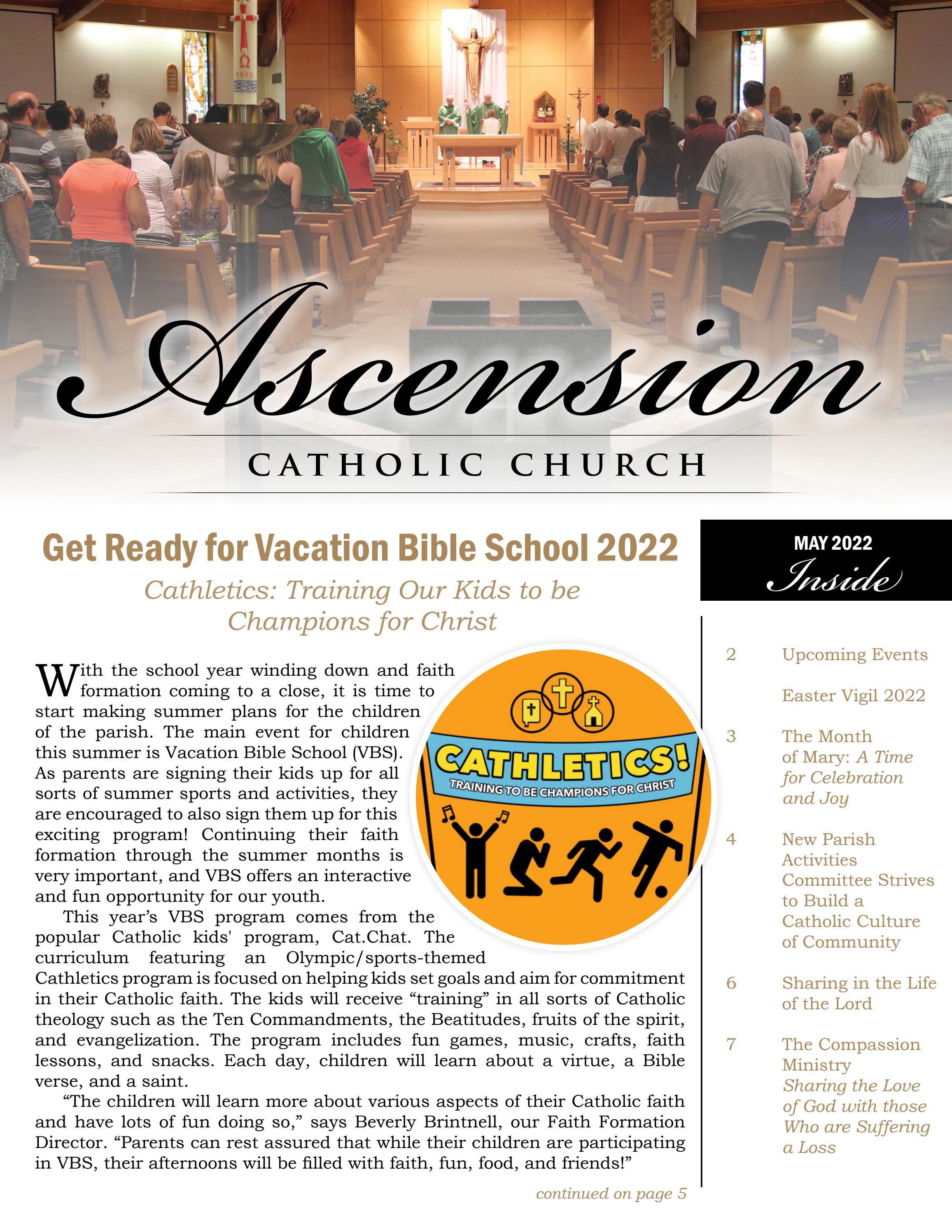 Ascension Catholic Church Newsletter — May 2022 by Catholic Stewardship