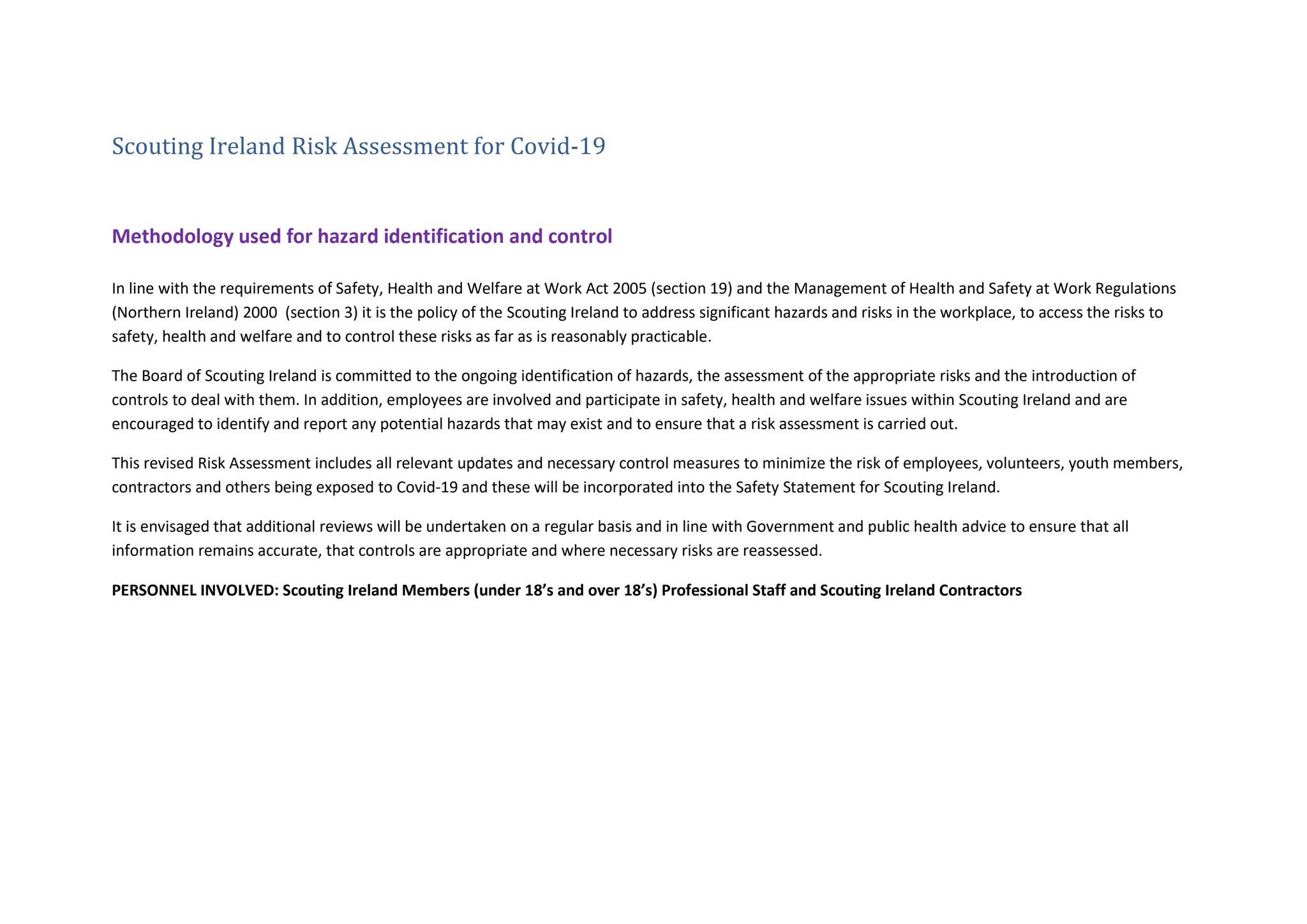Si Risk SI-Risk-Assessment-Covid19 by Scouting Ireland - Issuu
