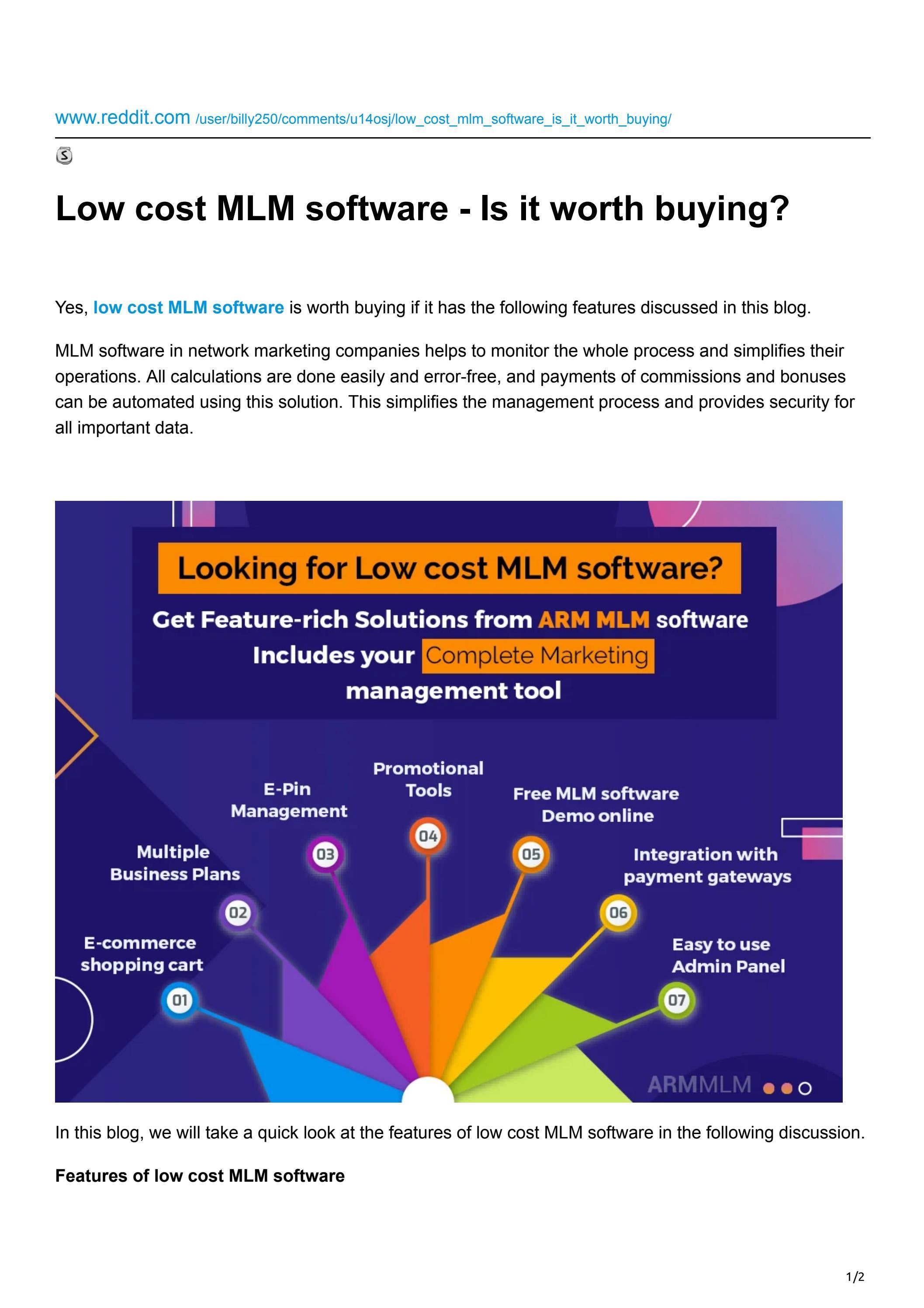 Low cost MLM software Is it worth buying? by ARM MLM software Issuu