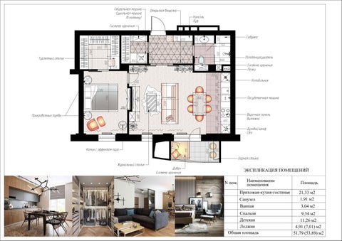 Planning solutions for apartments 第 7 页