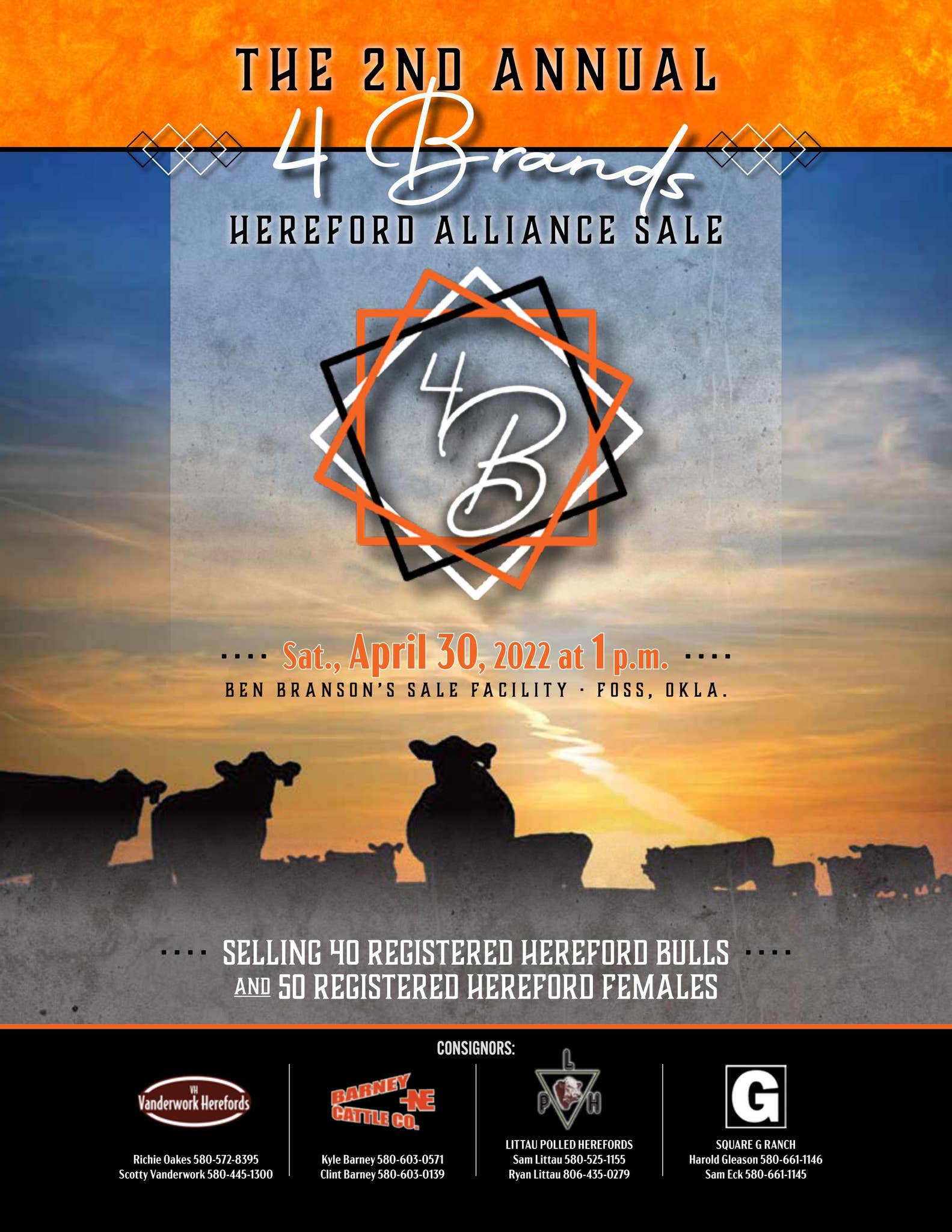 4 Brands Hereford Alliance Sale by American Hereford Association Issuu