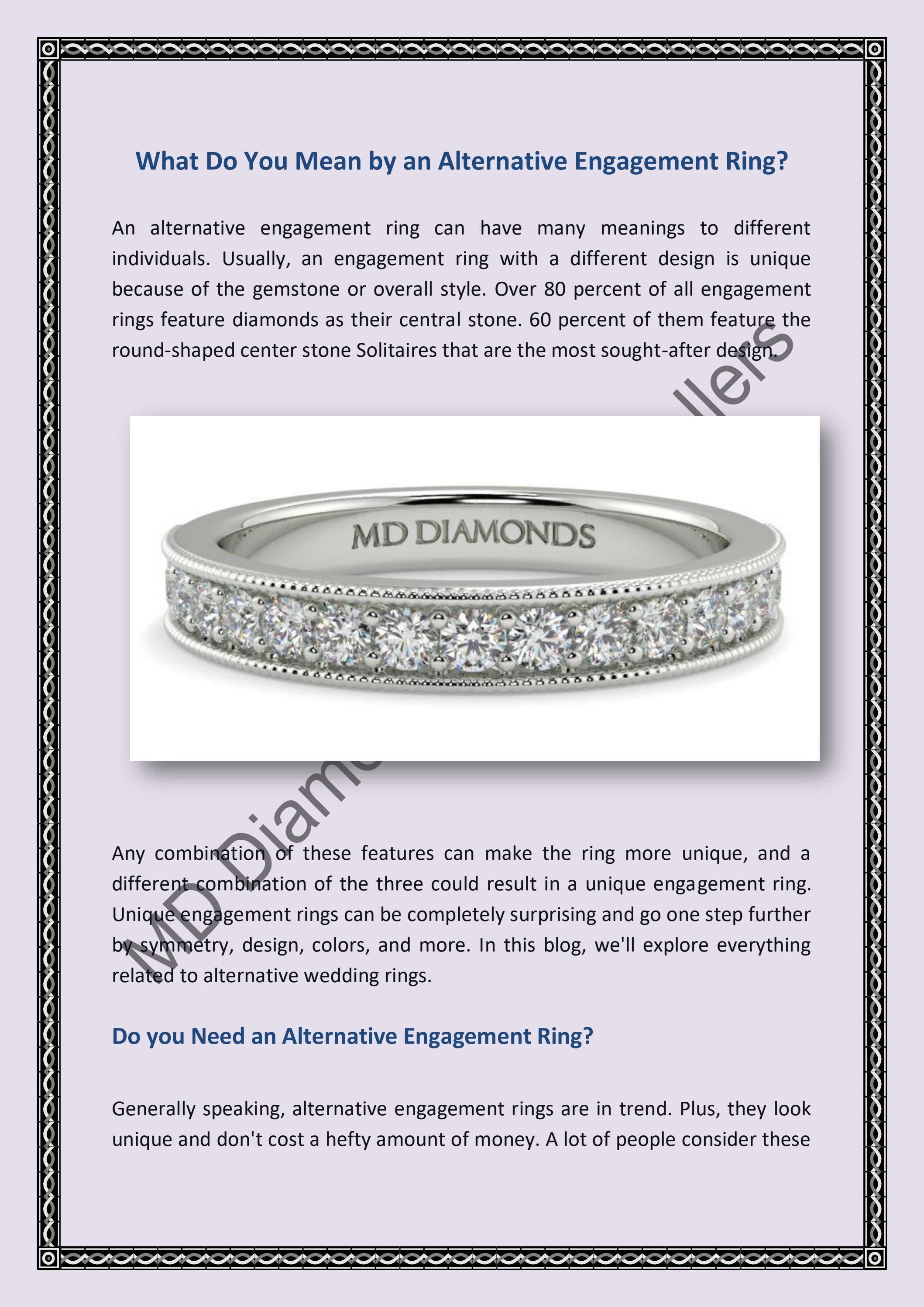 What Do You Mean by an Alternative Engagement Ring_MdDiamondsand