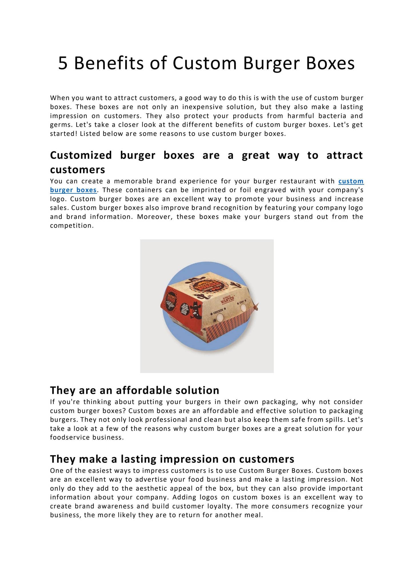 Custom Burger Boxes by Emma Stone - Issuu